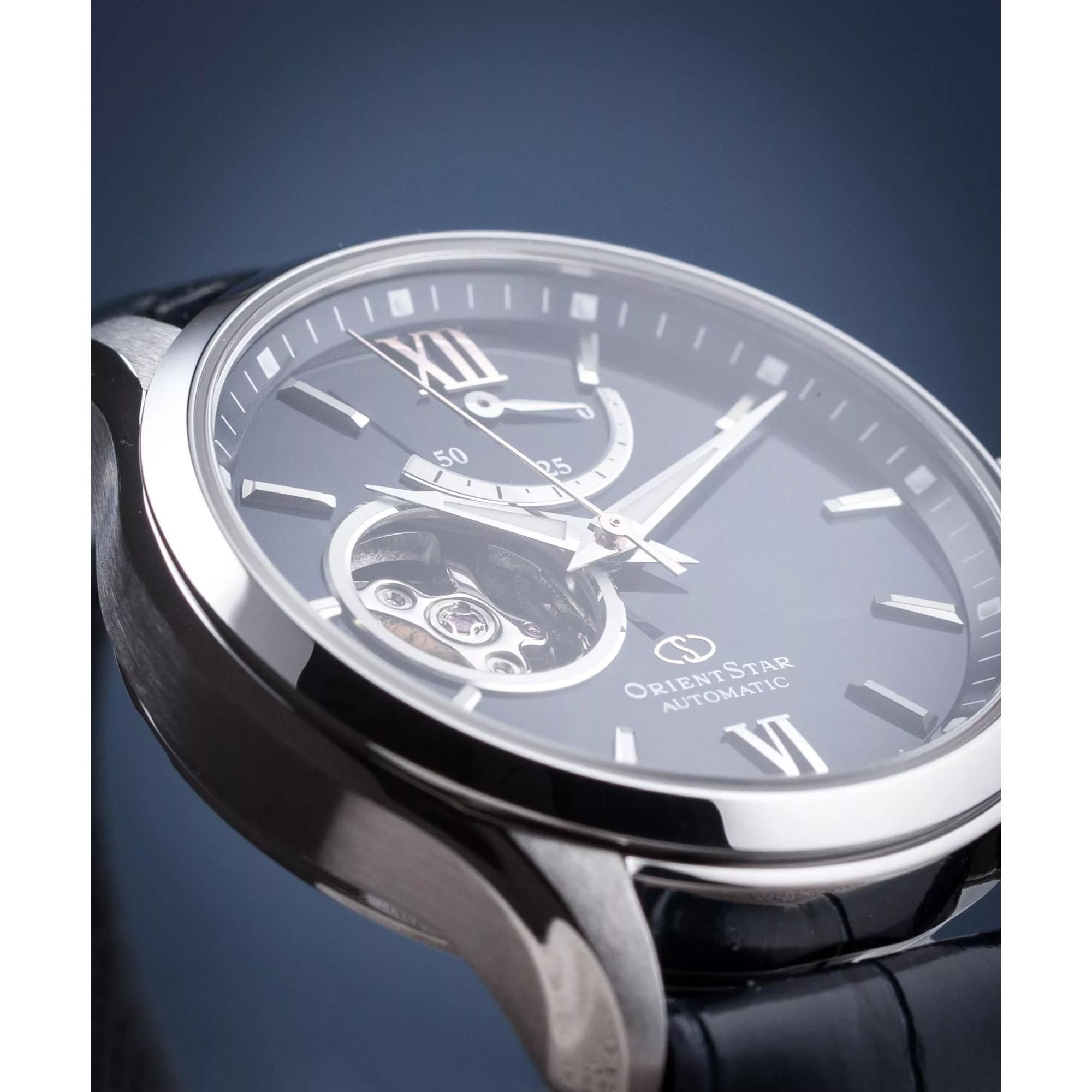 Orient Star Blue Dial Leather Strap Men’s Watch RE-AT0006L00B