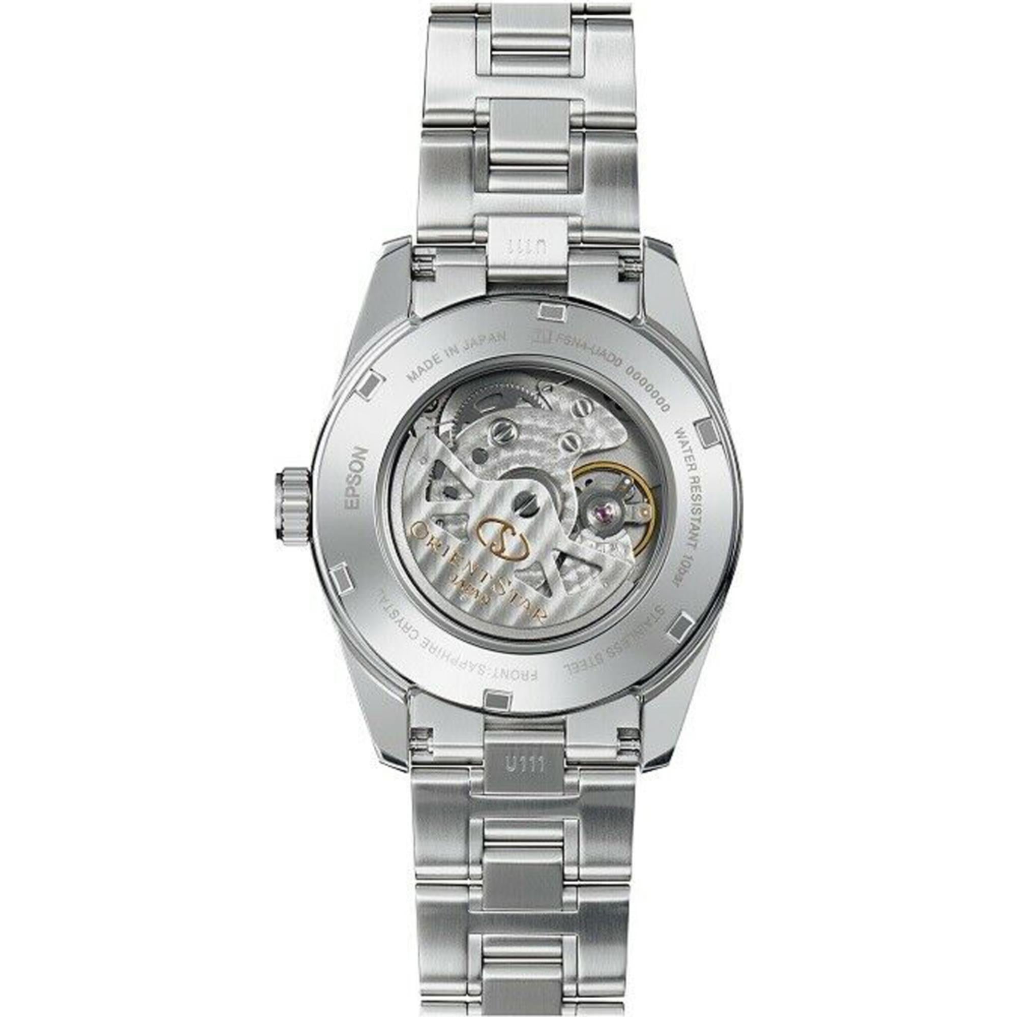 Orient Star Contemporary Date Mechanical Blue Dial Stainless Steel Unisex Watch RE-AU0005L00B