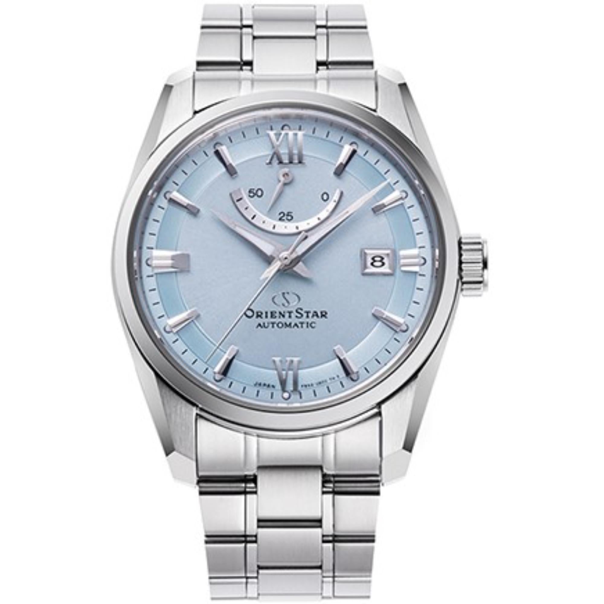 Orient Star Contemporary Blue Dial Stainless Steel Strap Unisex Watch RE-AU0109L00B