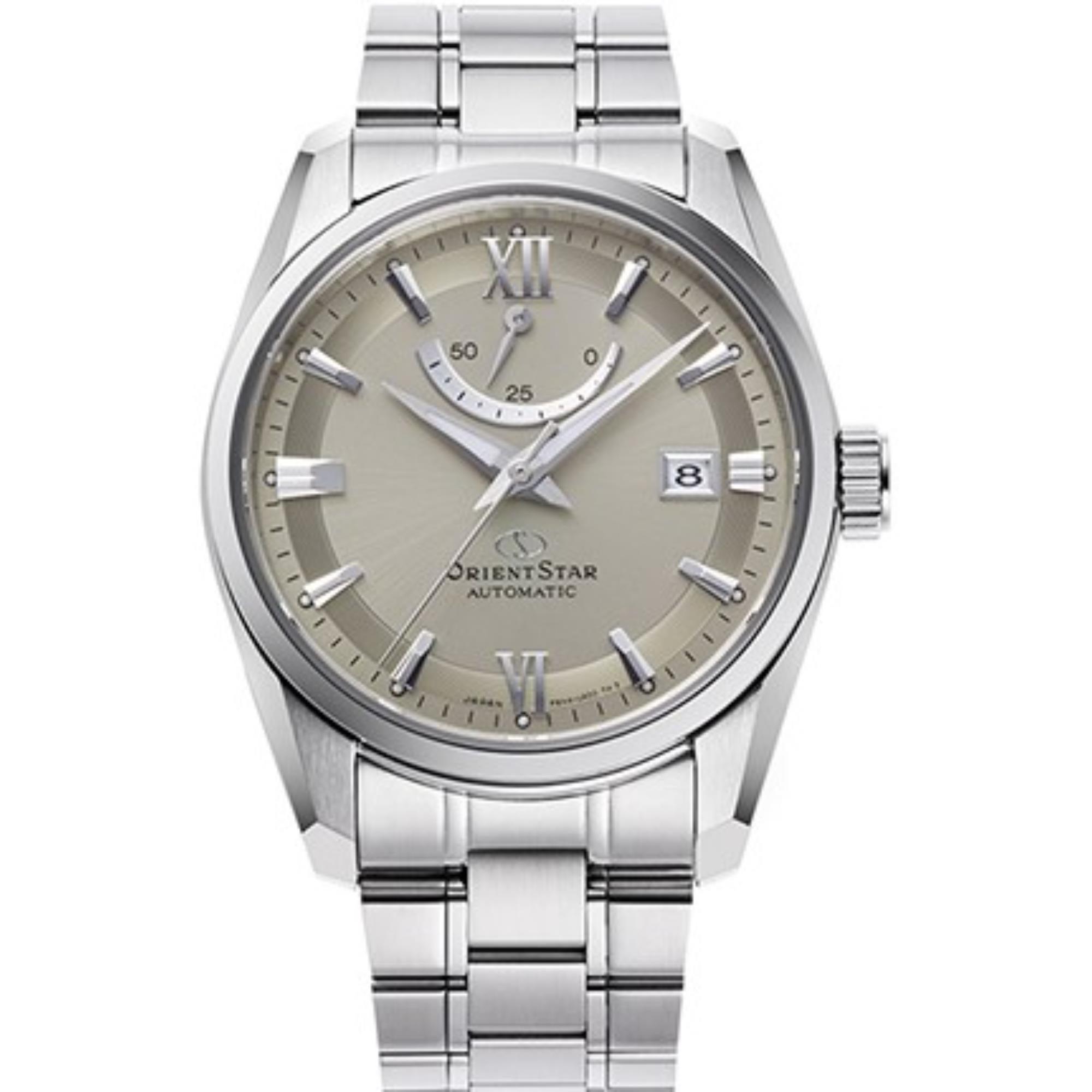 Orient Star Contemporary Gray Dial Stainless Steel Strap Unisex Watch RE-AU0110N00B