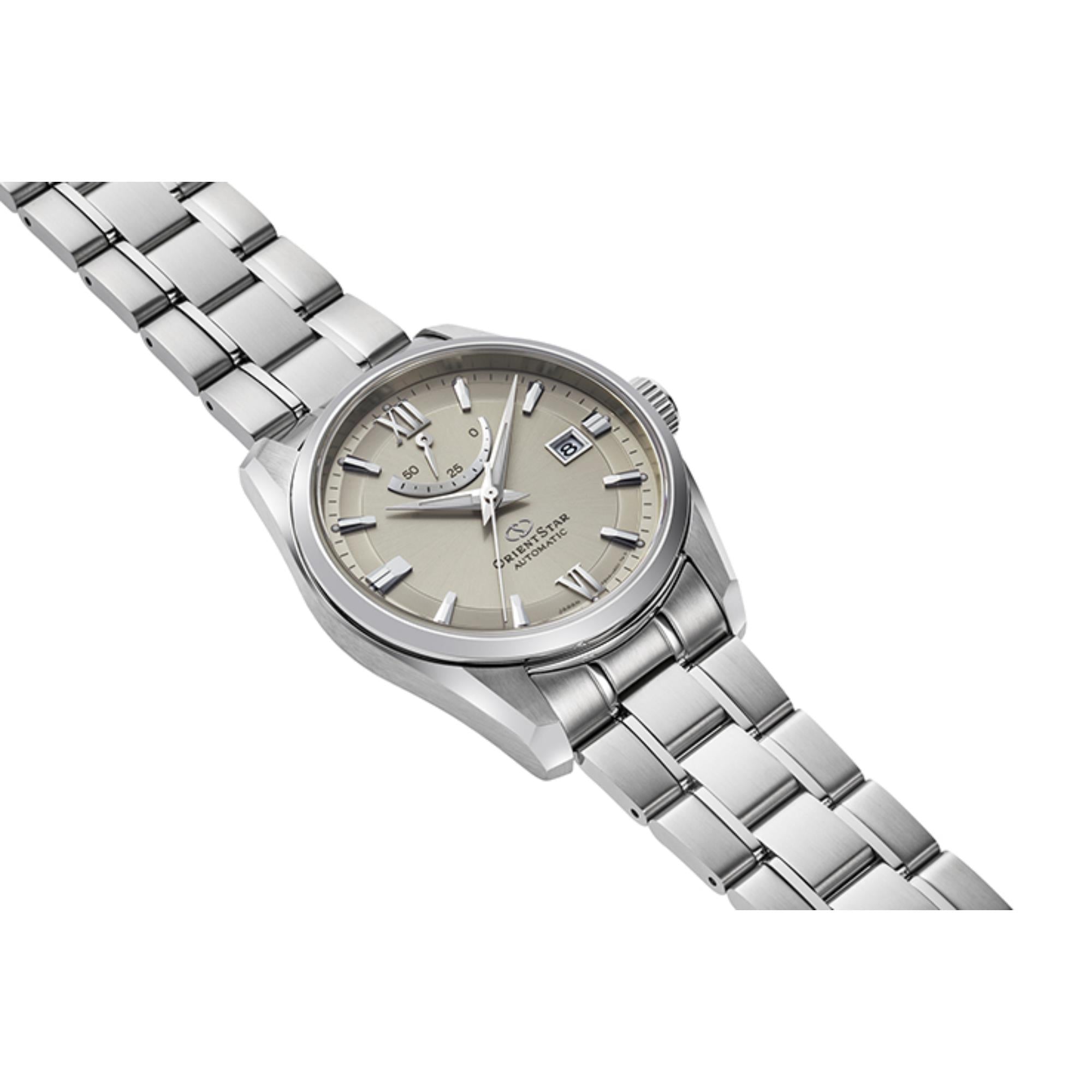 Orient Star Contemporary Gray Dial Stainless Steel Strap Unisex Watch RE-AU0110N00B