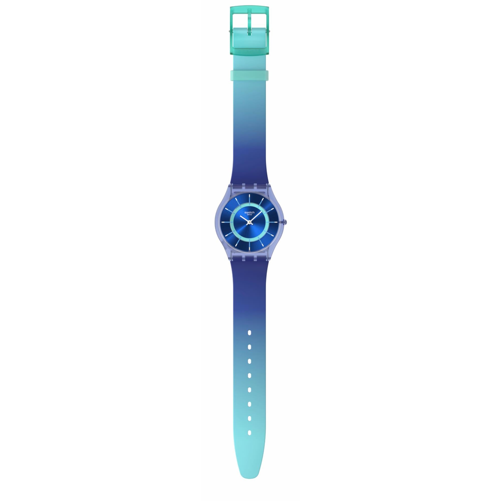 Swatch Jammy Grape Dream Blue Dial Silicone Strap Unisex Watch SS08I100