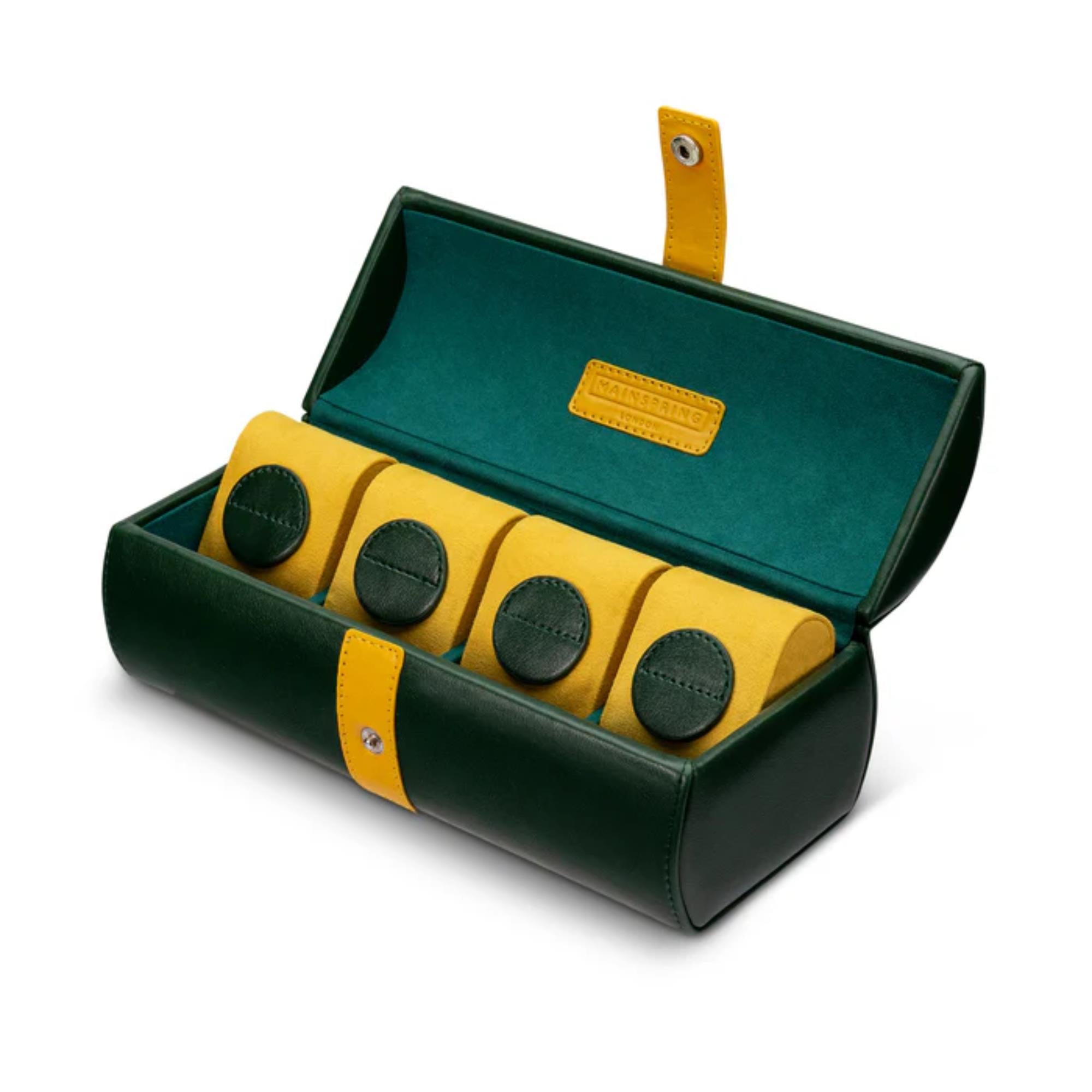 Mainspring Raceday Podium 4-Slot Watch Case Collector Pouch - Racing Green MS-101-WR1-03