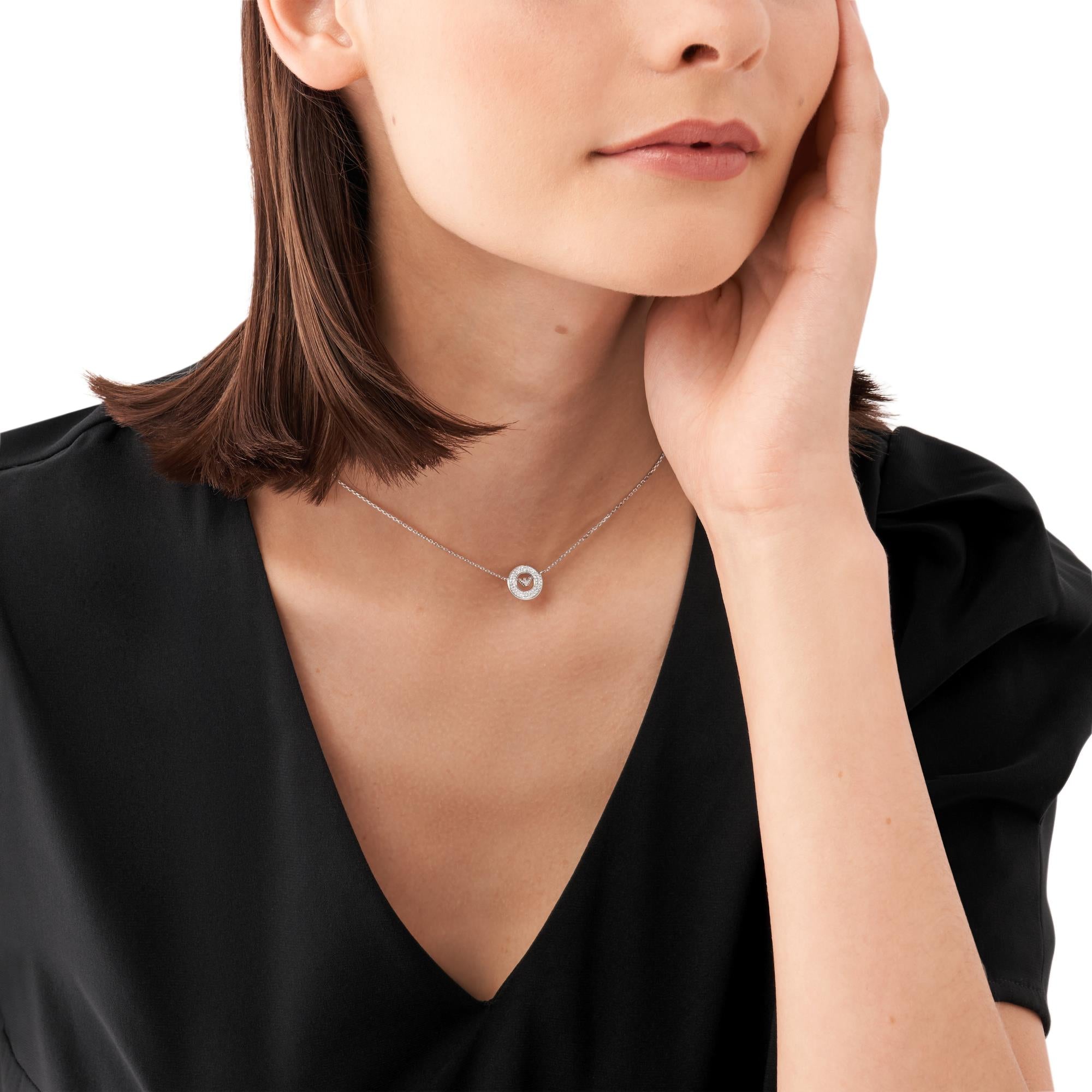 Emporio Armani Sterling Silver Pendant Ladies Necklace EG3585040