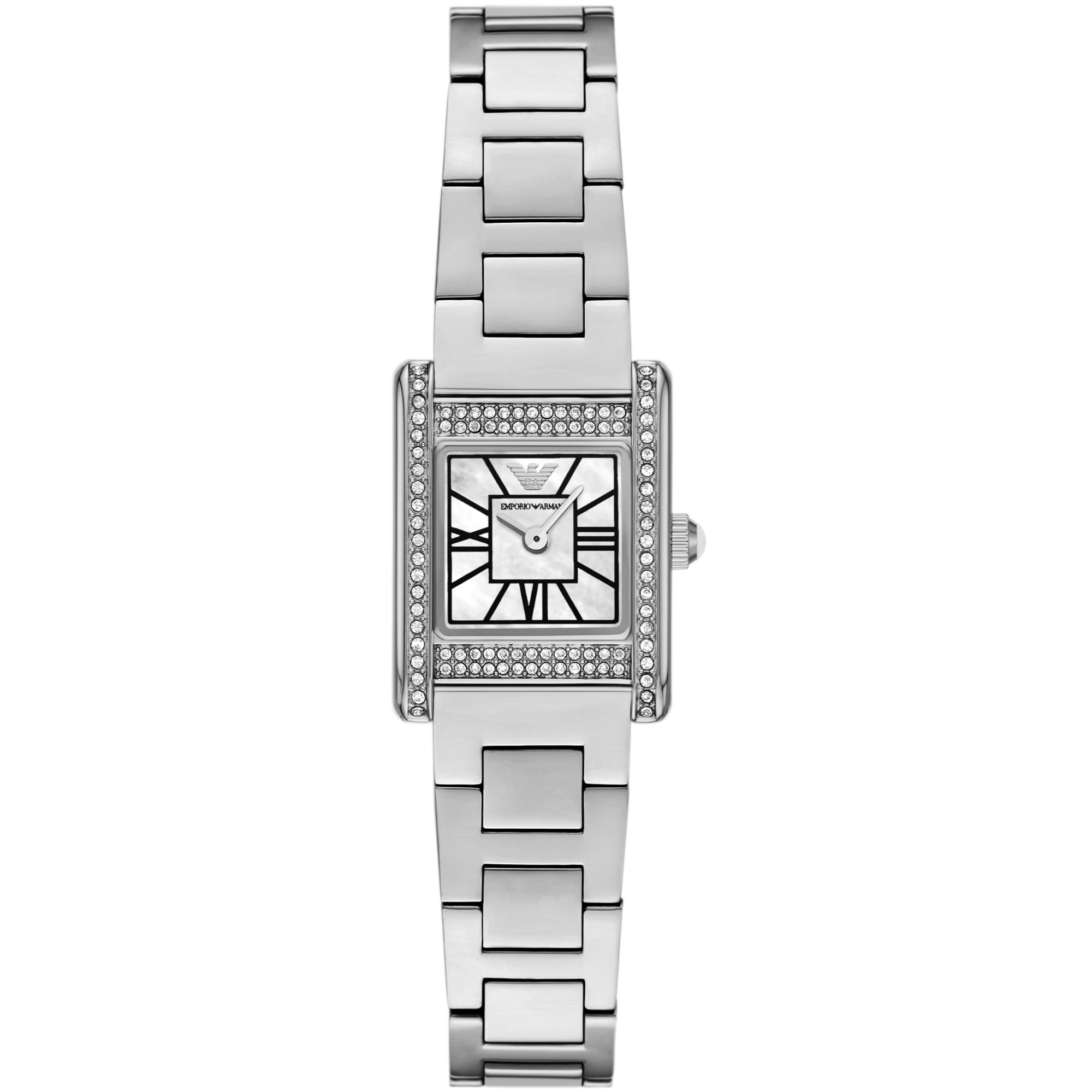 Emporio Armani Genni Stainless Steel Mother Of Pearl Dial Ladies Watch AR11662