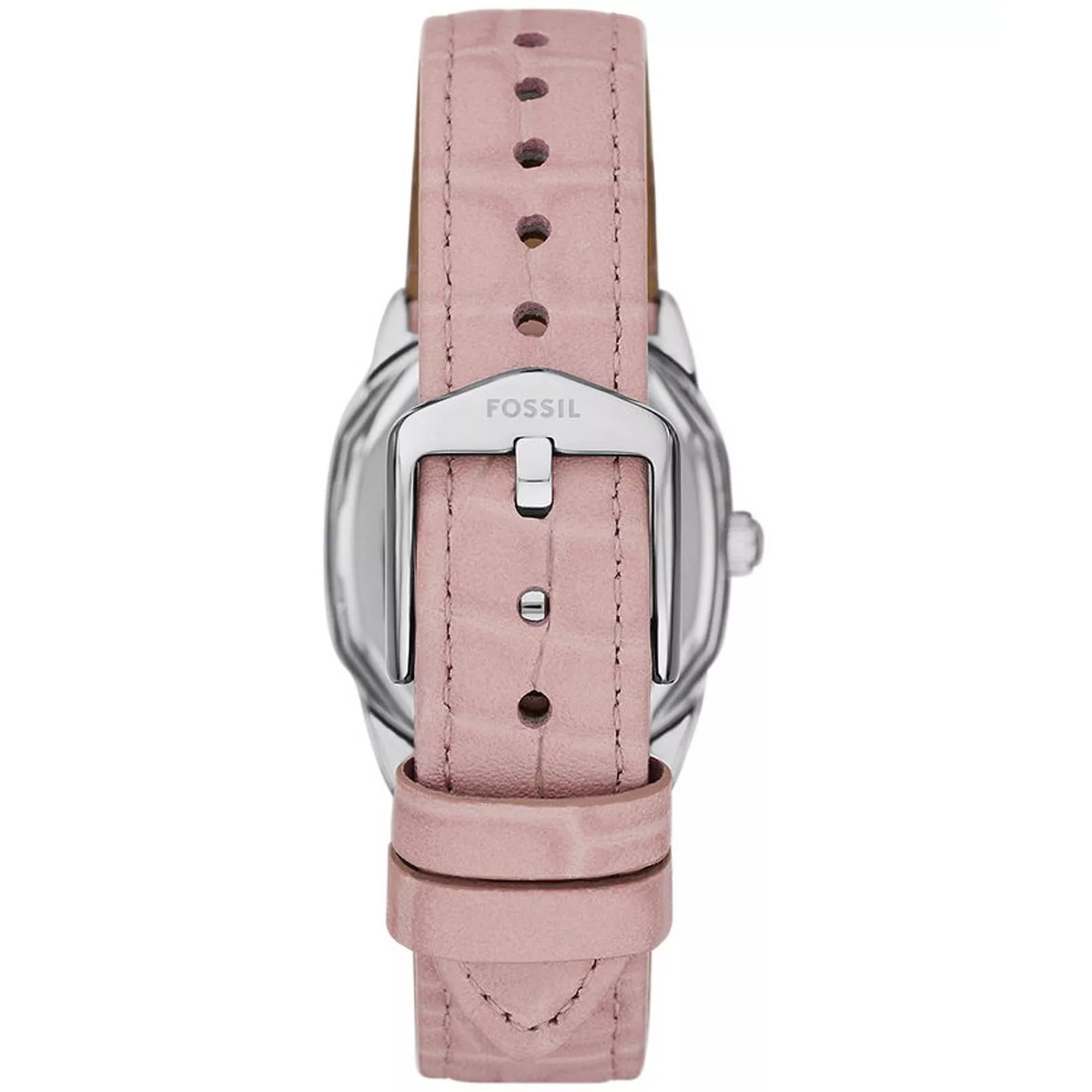Fossil Harlow Cream Dial Light Pink Leather Strap Ladies Watch ES5406