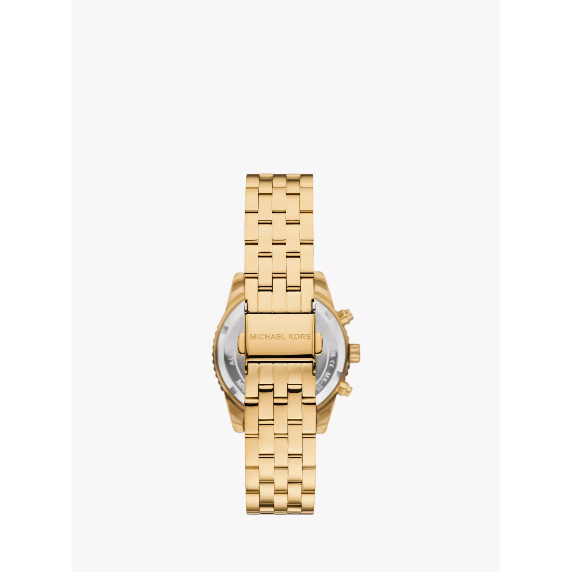 Michael Kors Mini Bryant Chronograph Gold Dial Gold-Tone Stainless Steel Strap Ladies Watch MK7530
