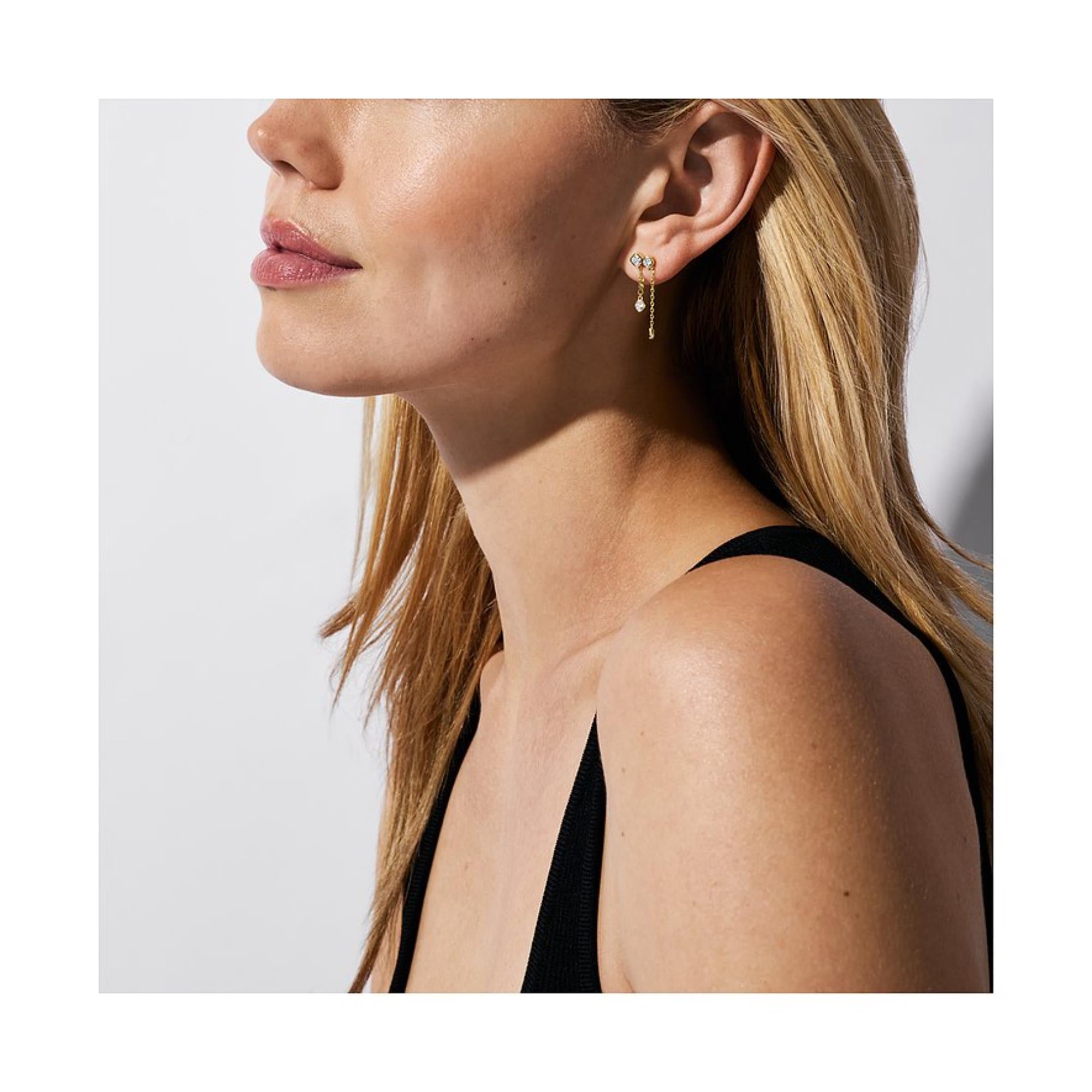 Michael Kors Brilliance 14K Gold-Plated Sterling Silver Drop Ladies Earrings MKC1773710