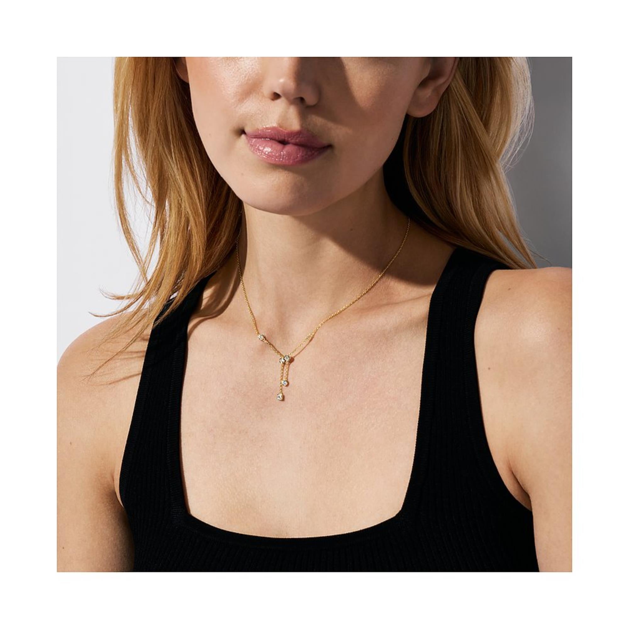 Michael Kors Brilliance 14K Gold-Plated Sterling Silver Pendant Ladies Necklace MKC1769710