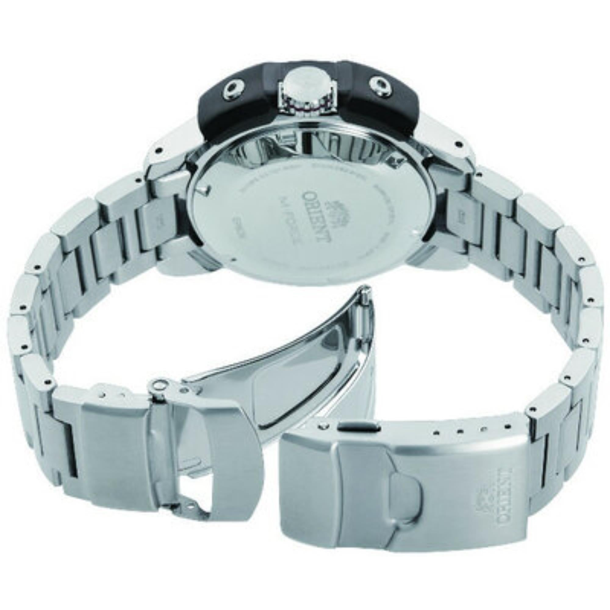 Orient M-Force 45mm Red Dial Steel Mens Automatic Watch RA-AC0L02R30B