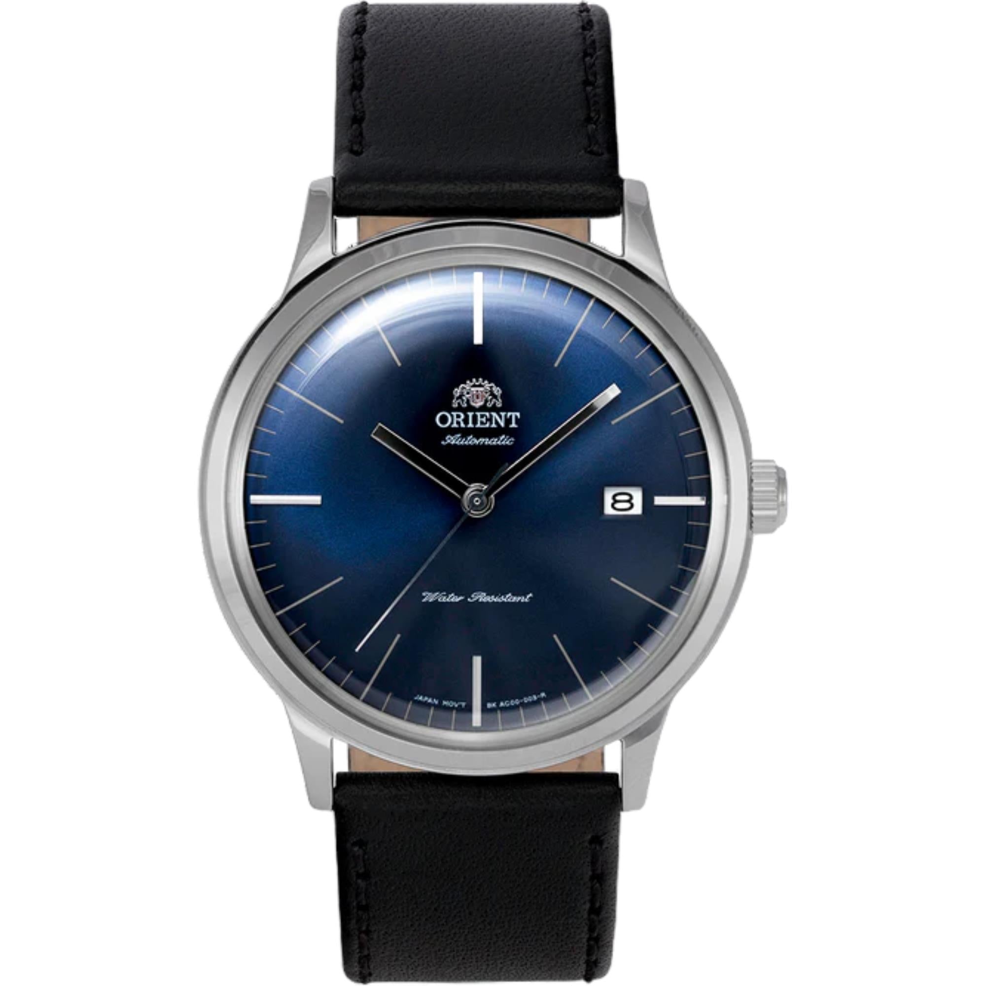 Orient Bambino 2nd Generation Version 3 Blue Dial Leather Strap Men's Watch TAC0000DD0