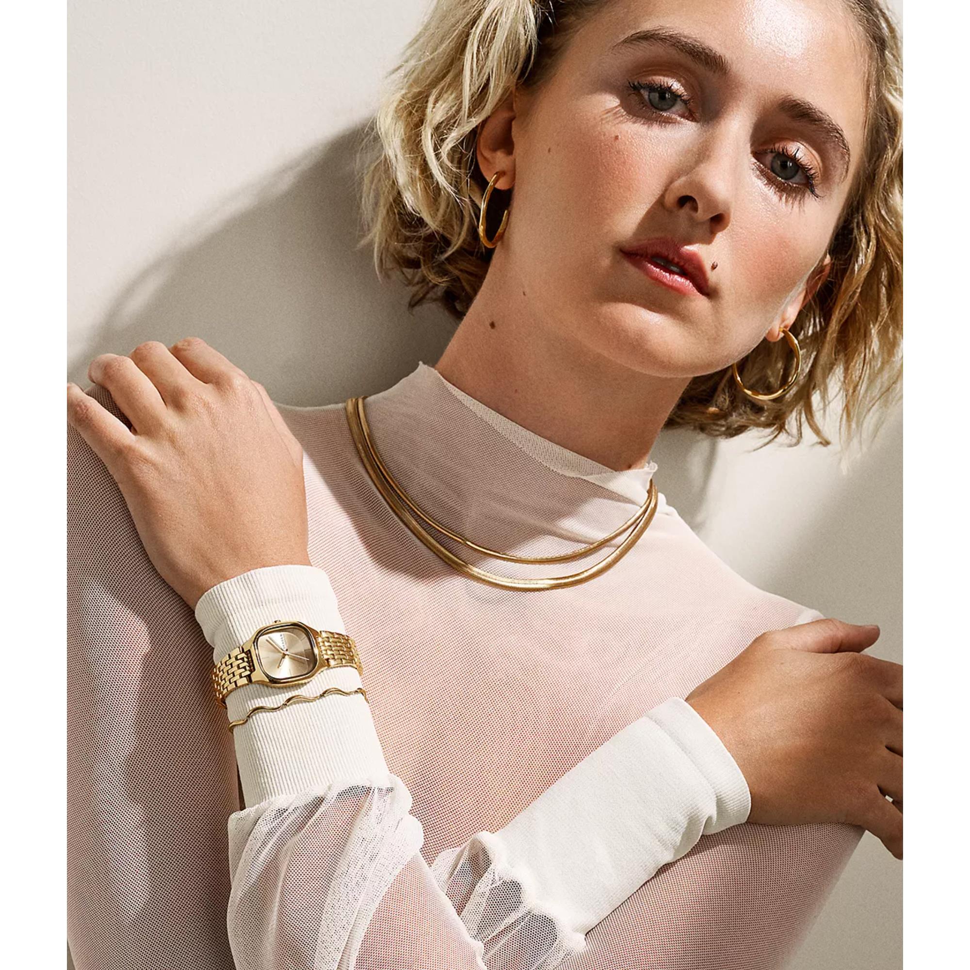 Skagen Moderne Stak Gold-Tone Stainless Steel Chain Ladies Necklace SKJ1866710