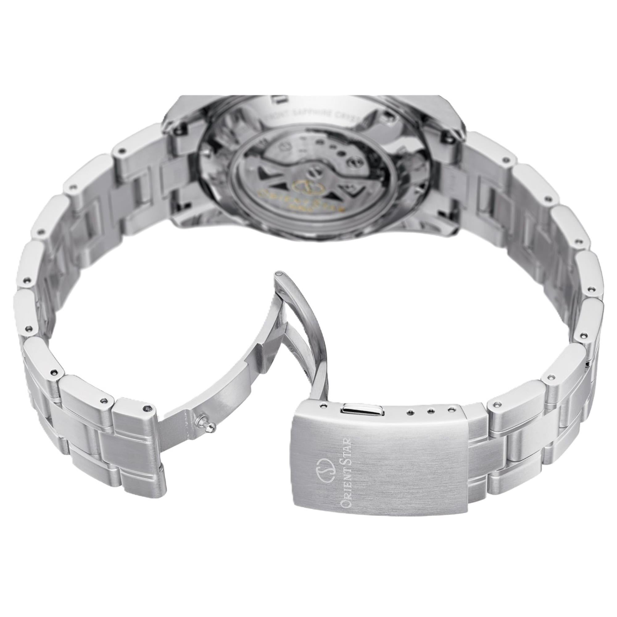 Orient Star Contemporary Automatic White Dial Stainless Steel Strap Men's Watch RE-AU0006S00B
