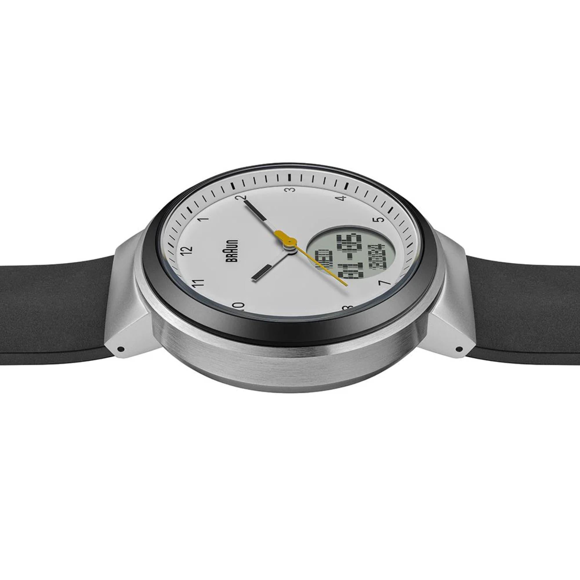 Braun Step Watch White Dial Silicone Strap Unisex Watch BN0299PWHBKG