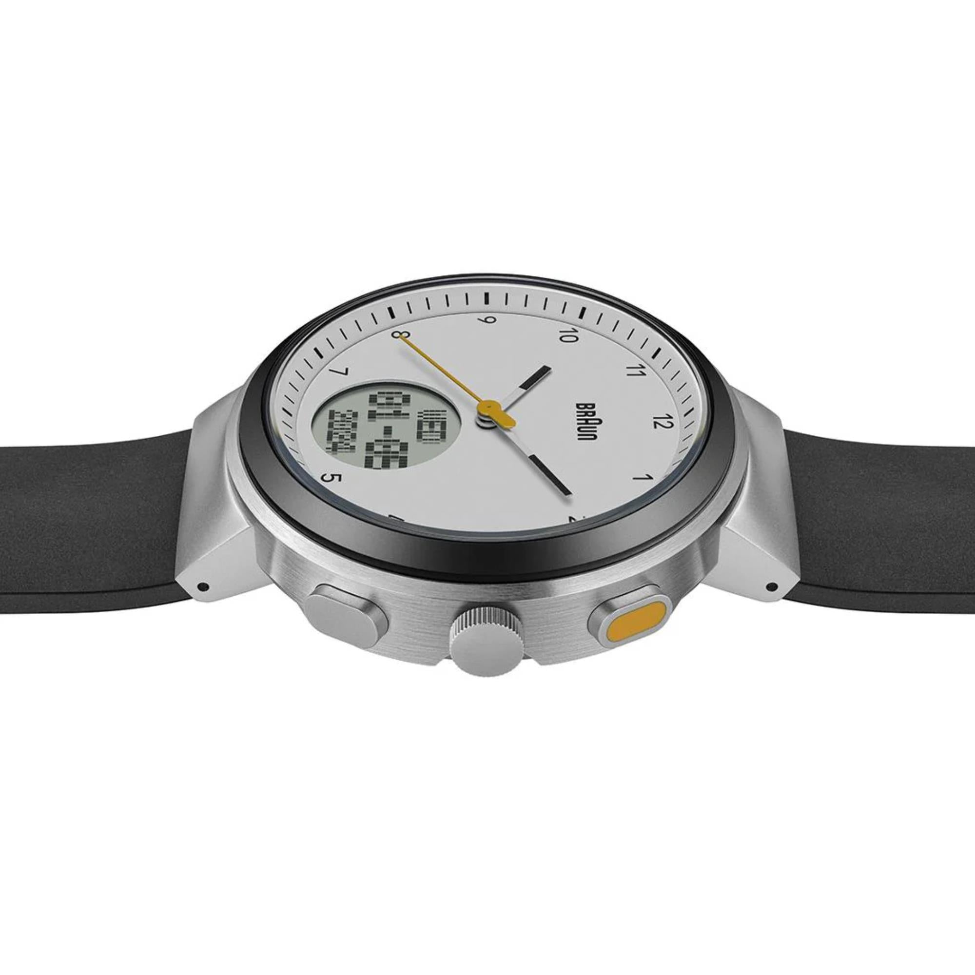 Braun Step Watch White Dial Silicone Strap Unisex Watch BN0299PWHBKG