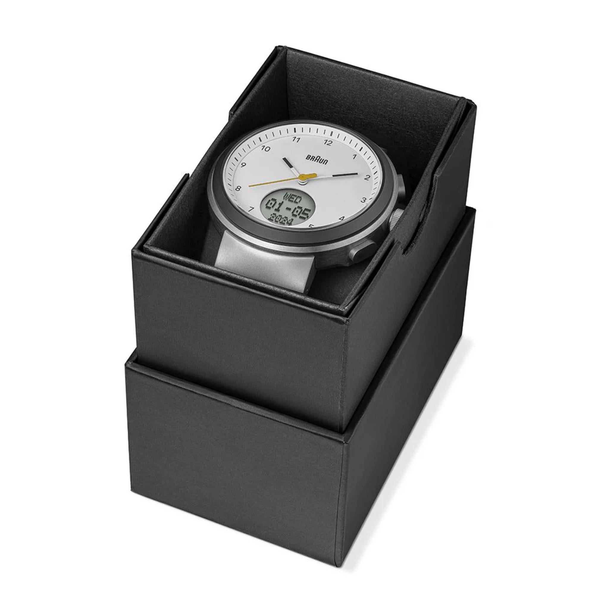 Braun Step Watch White Dial Silicone Strap Unisex Watch BN0299PWHBKG