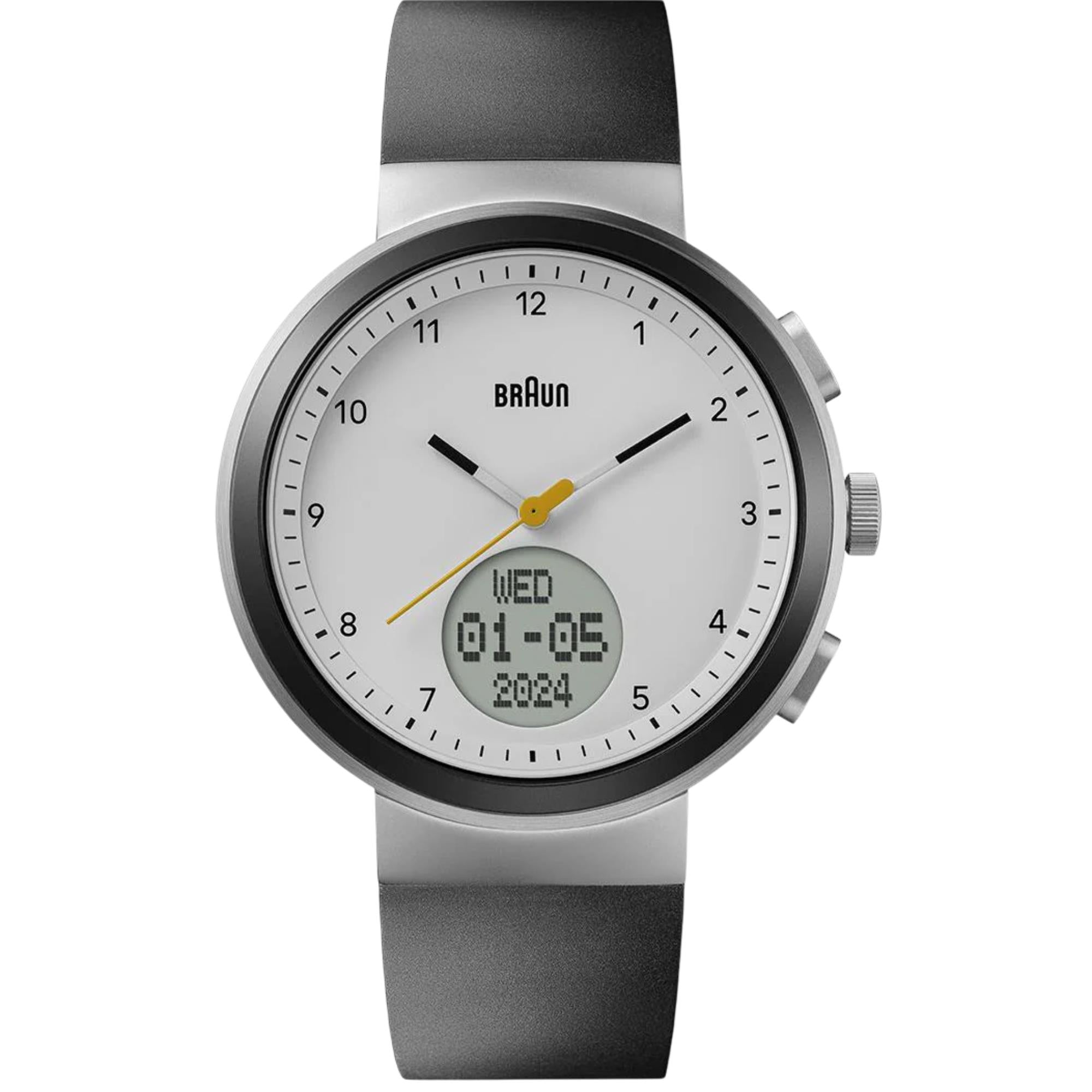 Braun Step Watch White Dial Silicone Strap Unisex Watch BN0299PWHBKG