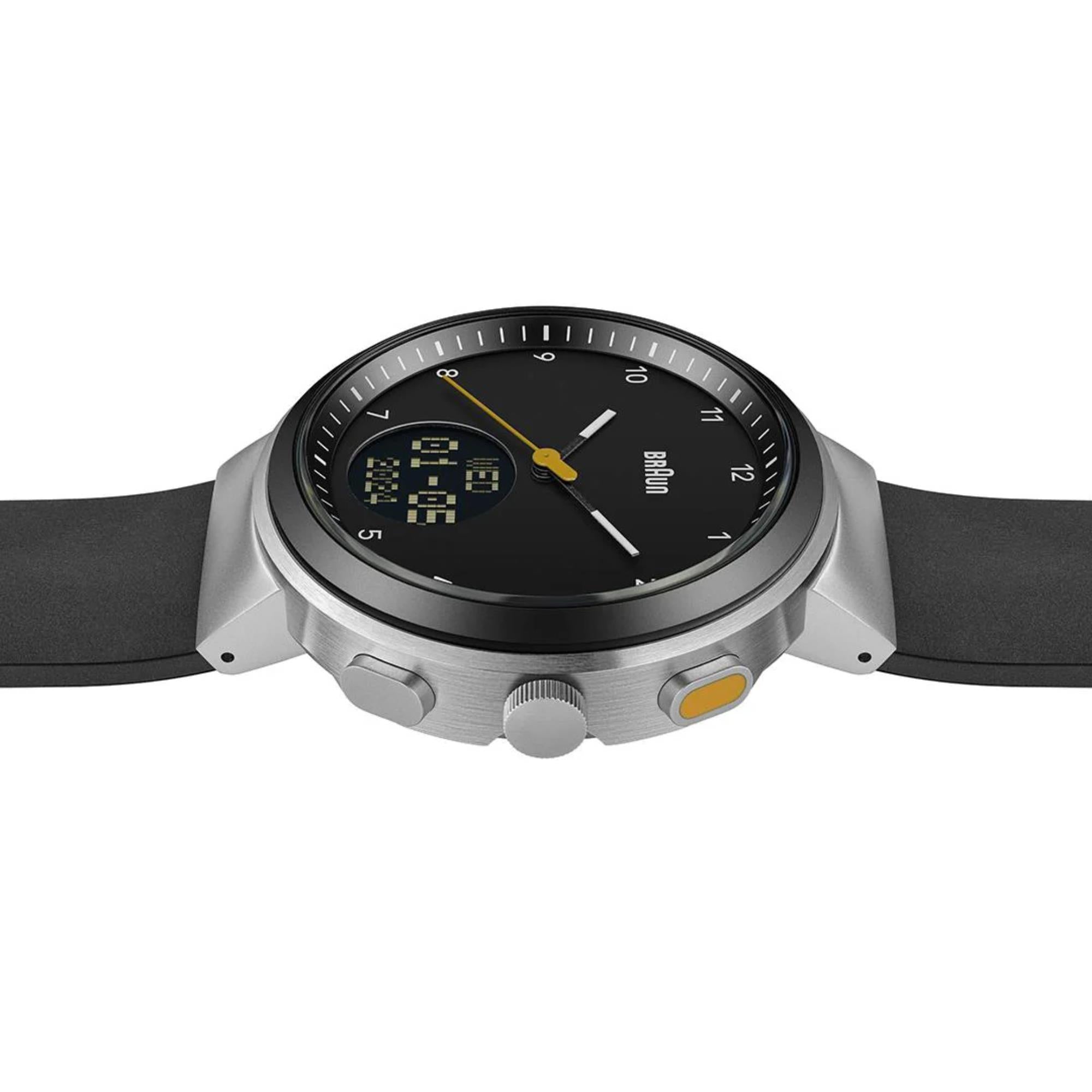 Braun Step Watch Black Dial Silicone Strap Unisex Watch BN0299NBKBKG