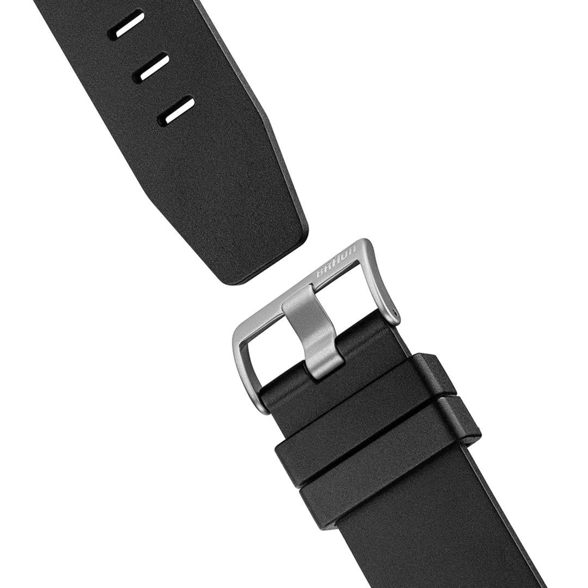 Braun Step Watch Black Dial Silicone Strap Unisex Watch BN0299NBKBKG