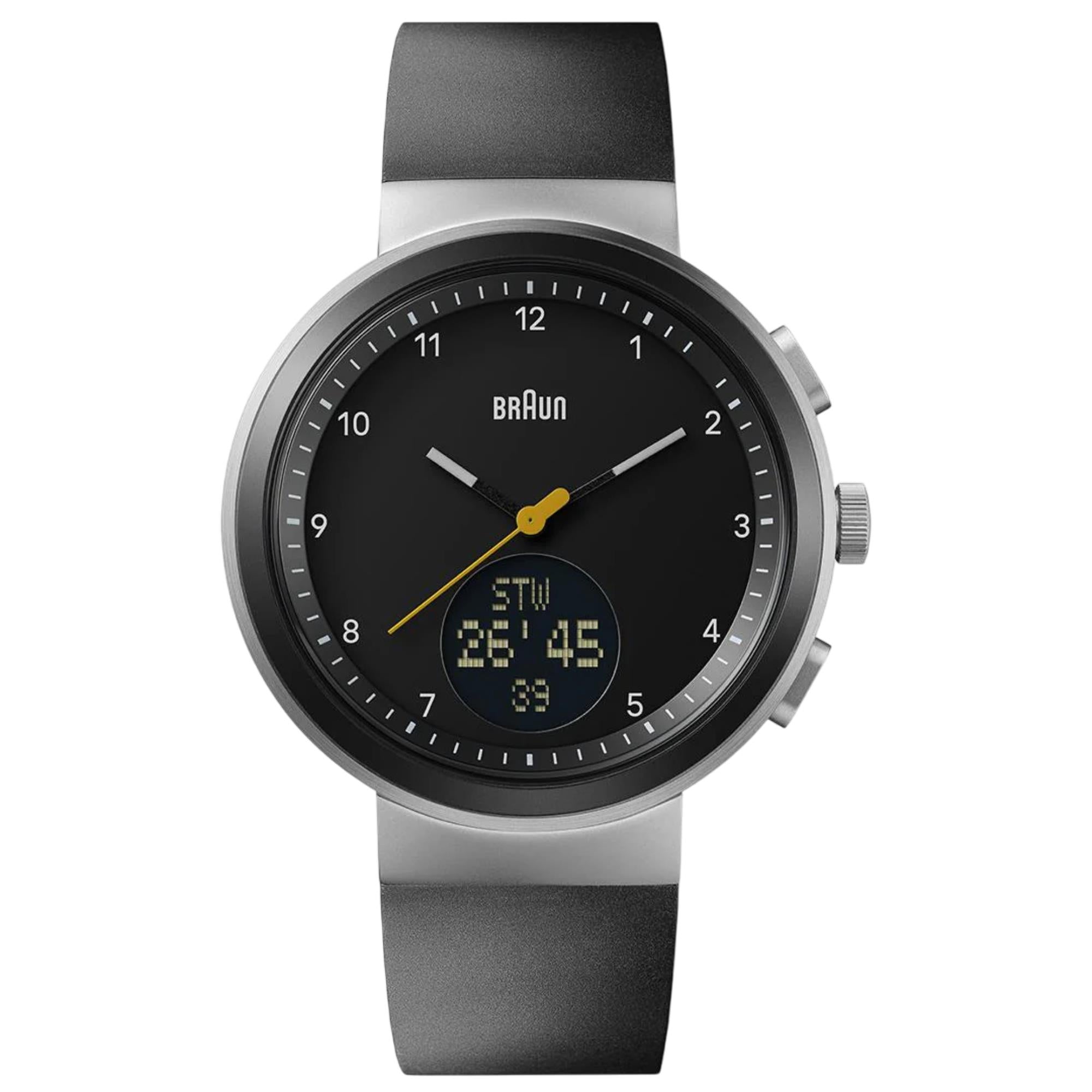 Braun Step Watch Black Dial Silicone Strap Unisex Watch BN0299NBKBKG