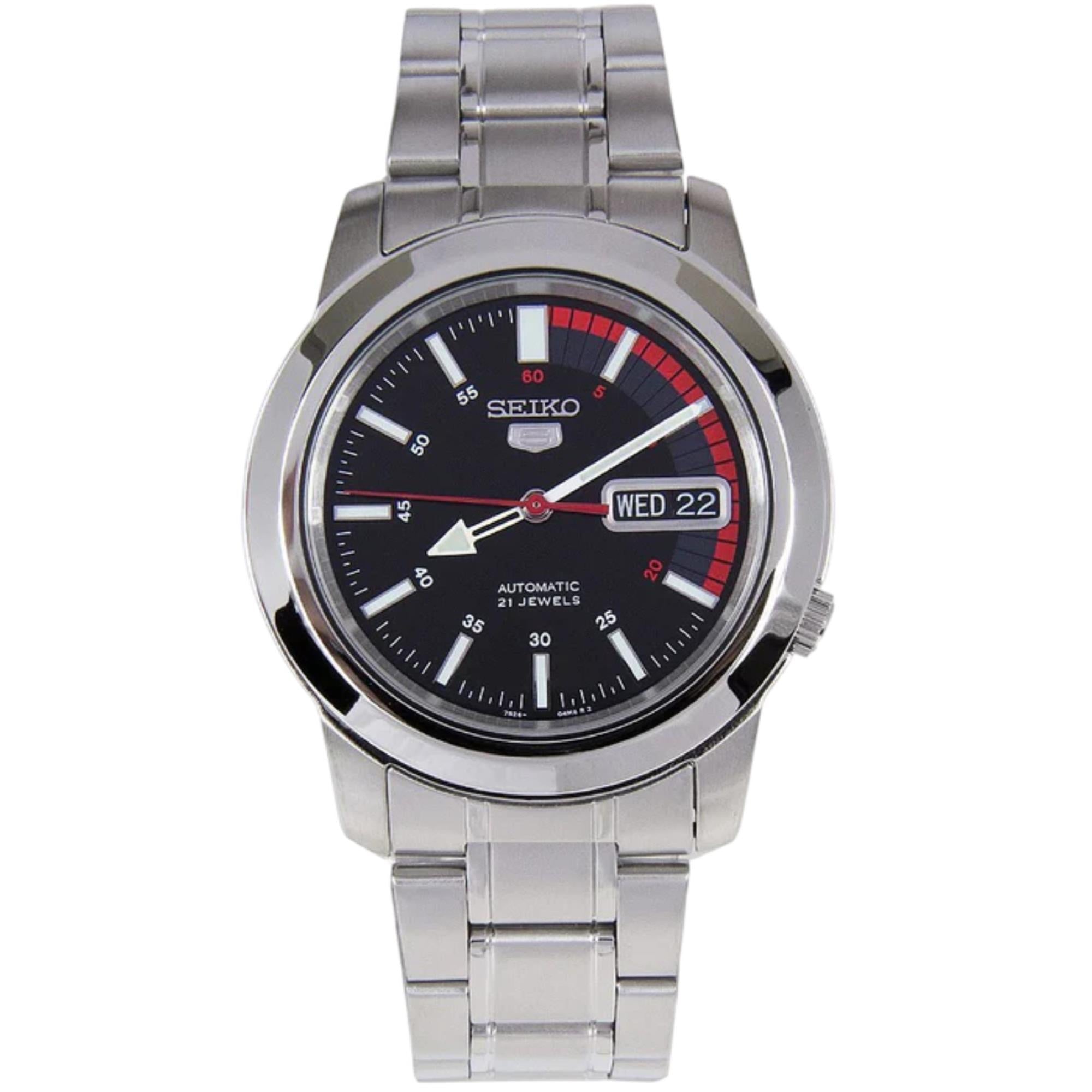 Seiko 5 Automatic Black Dial Stainless Steel Strap Men's Watch SNKK31K1
