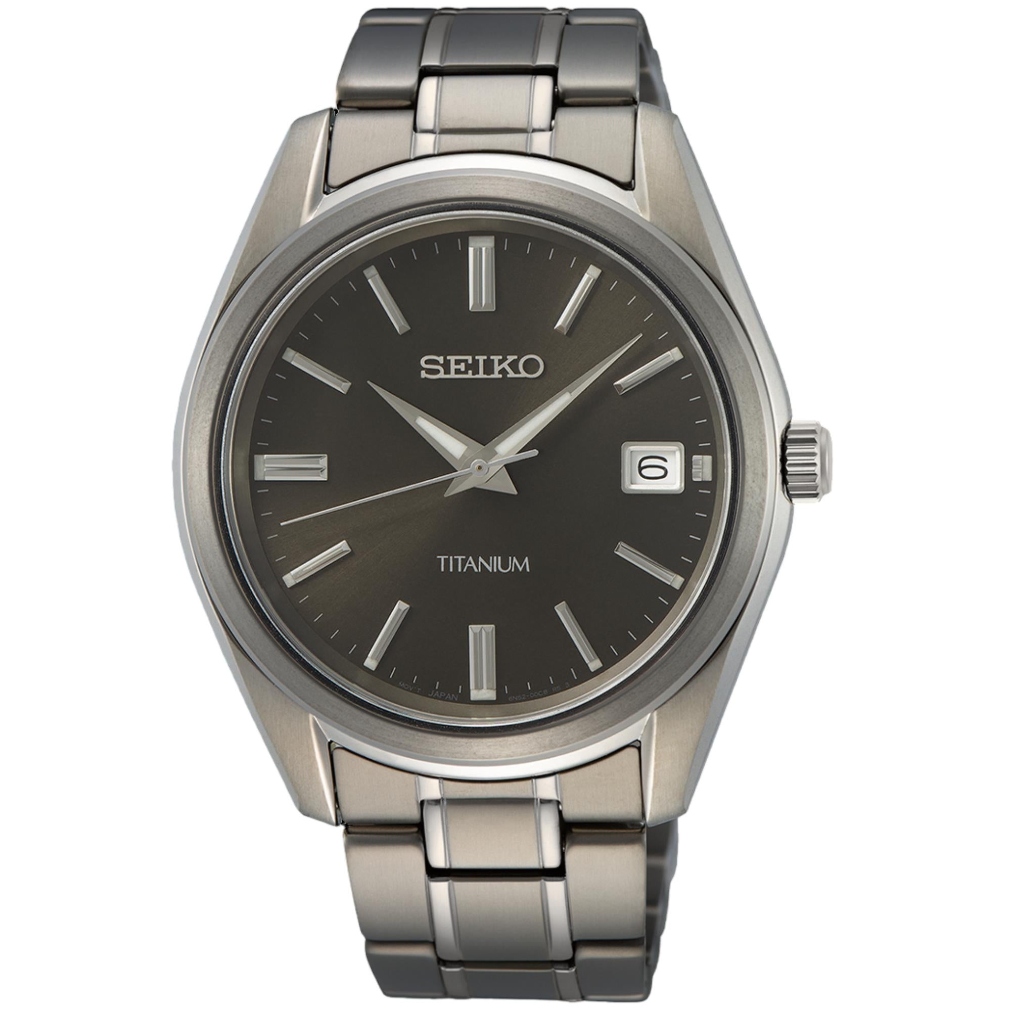 Seiko Conceptual Titanium Black Sunray Dial Titanium Strap Men's Watch SUR375P1