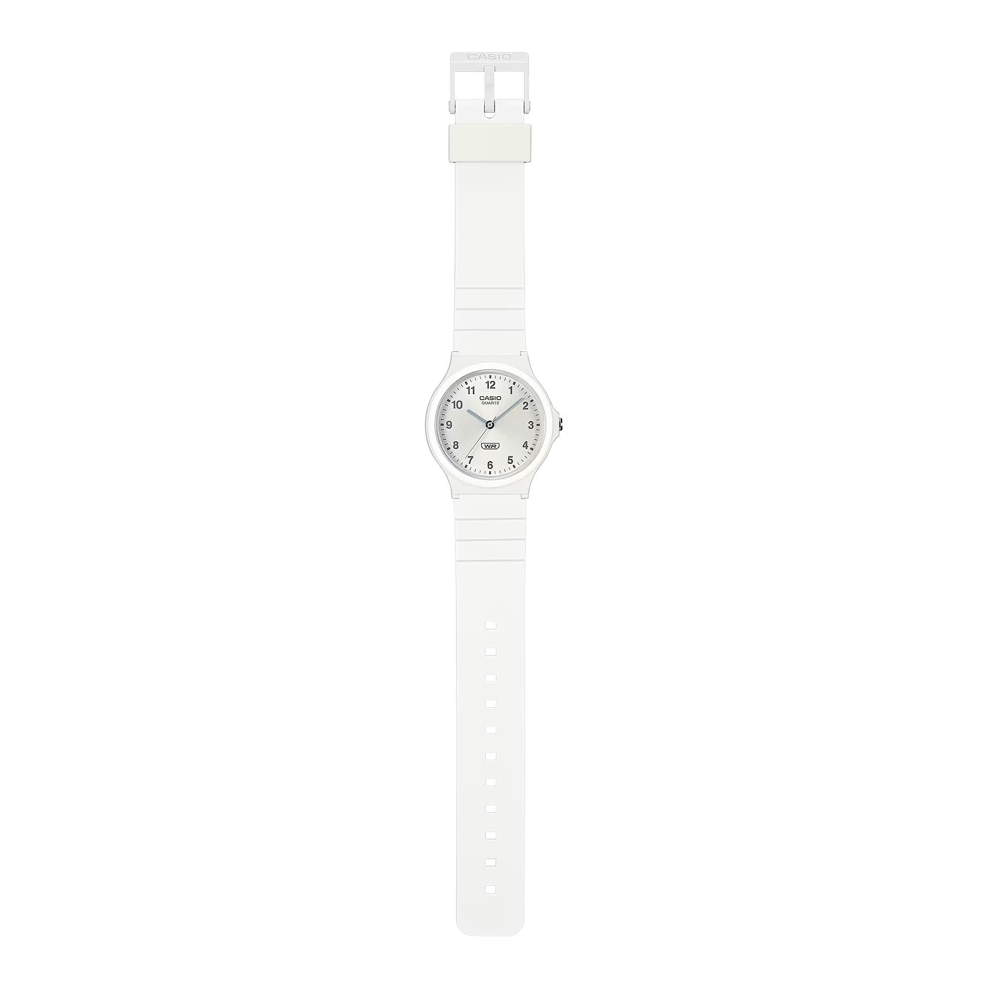 Casio POP Timeless Collection White Dial Resin Strap Unisex Watch MQ-24B-7BEF