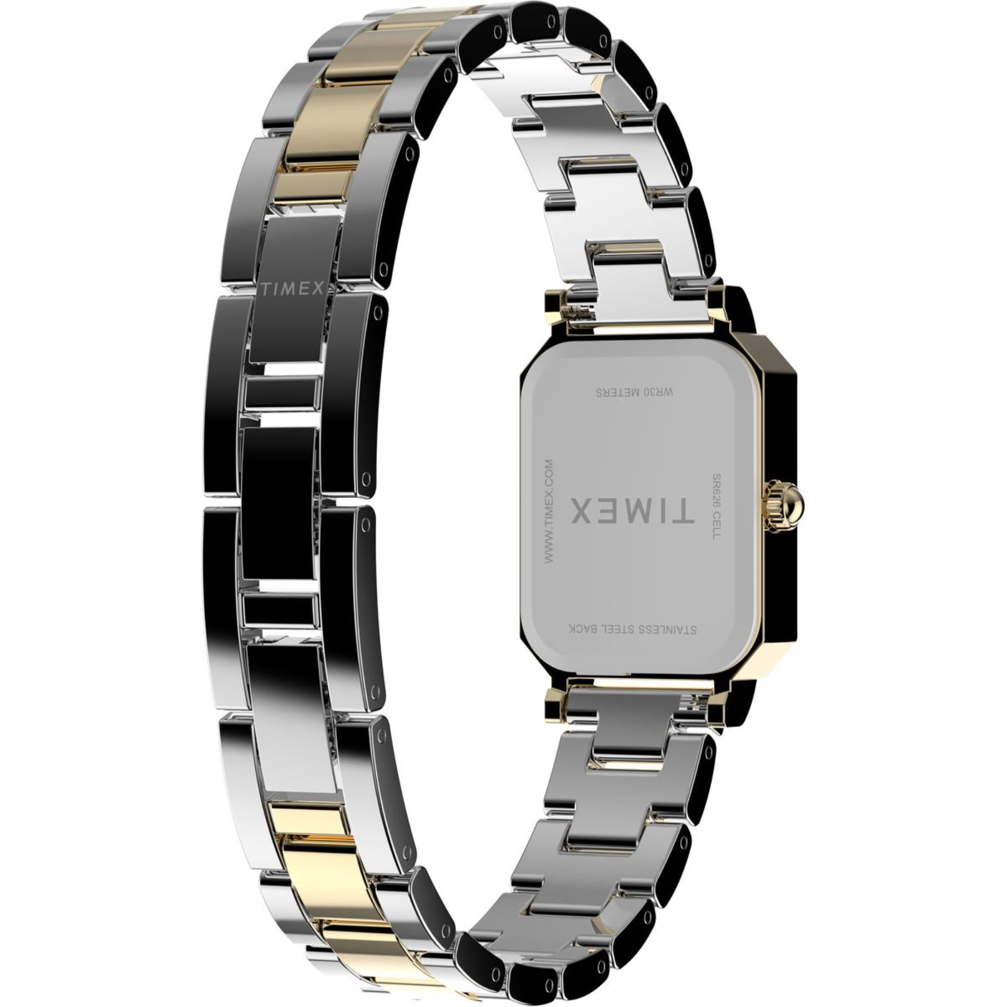 Timex Dress White Dial Stainless Steel Strap Women's Watch TW2Y01300