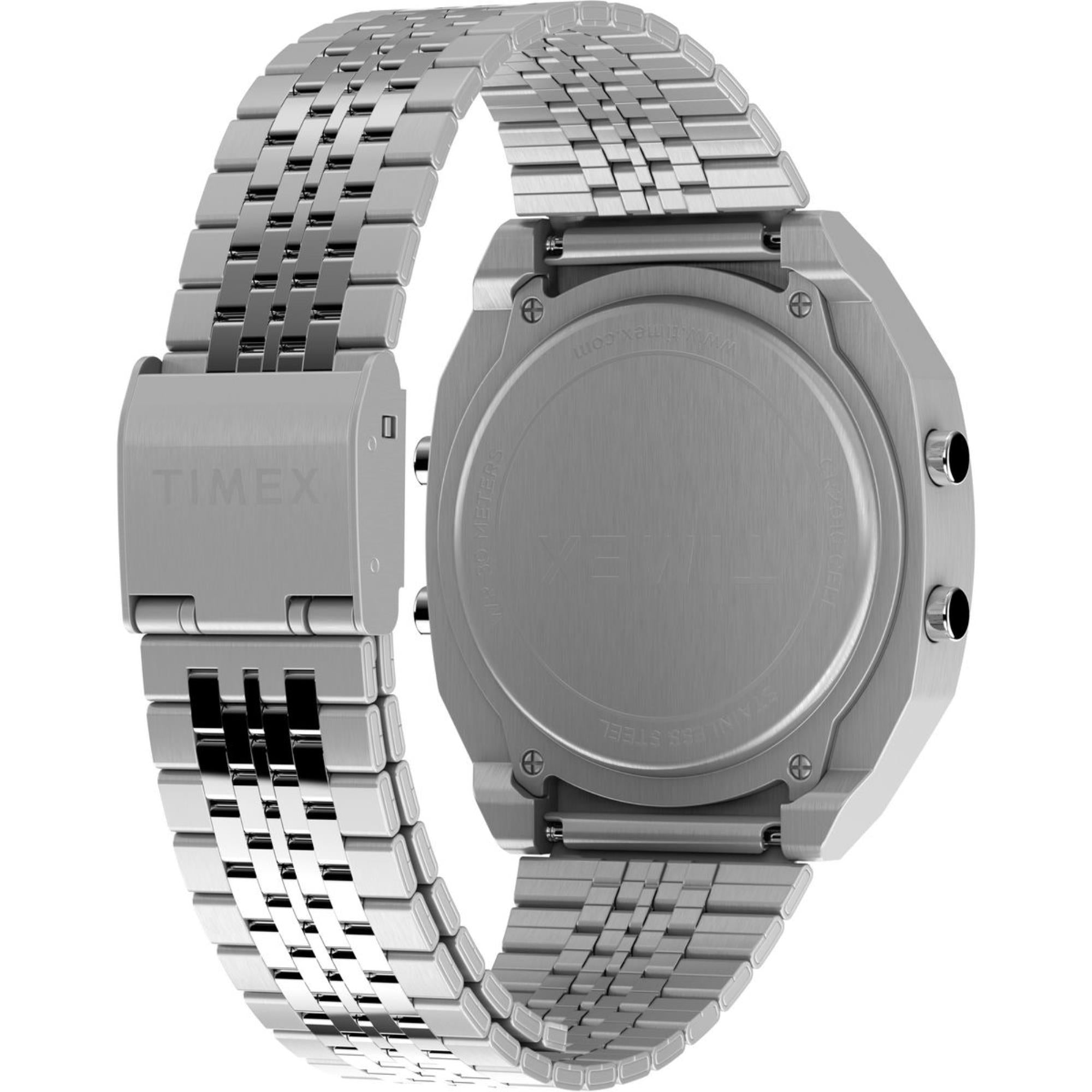 Timex T80 Alarm Quartz Digital Stainless Steel Unisex Watch TW2V74200