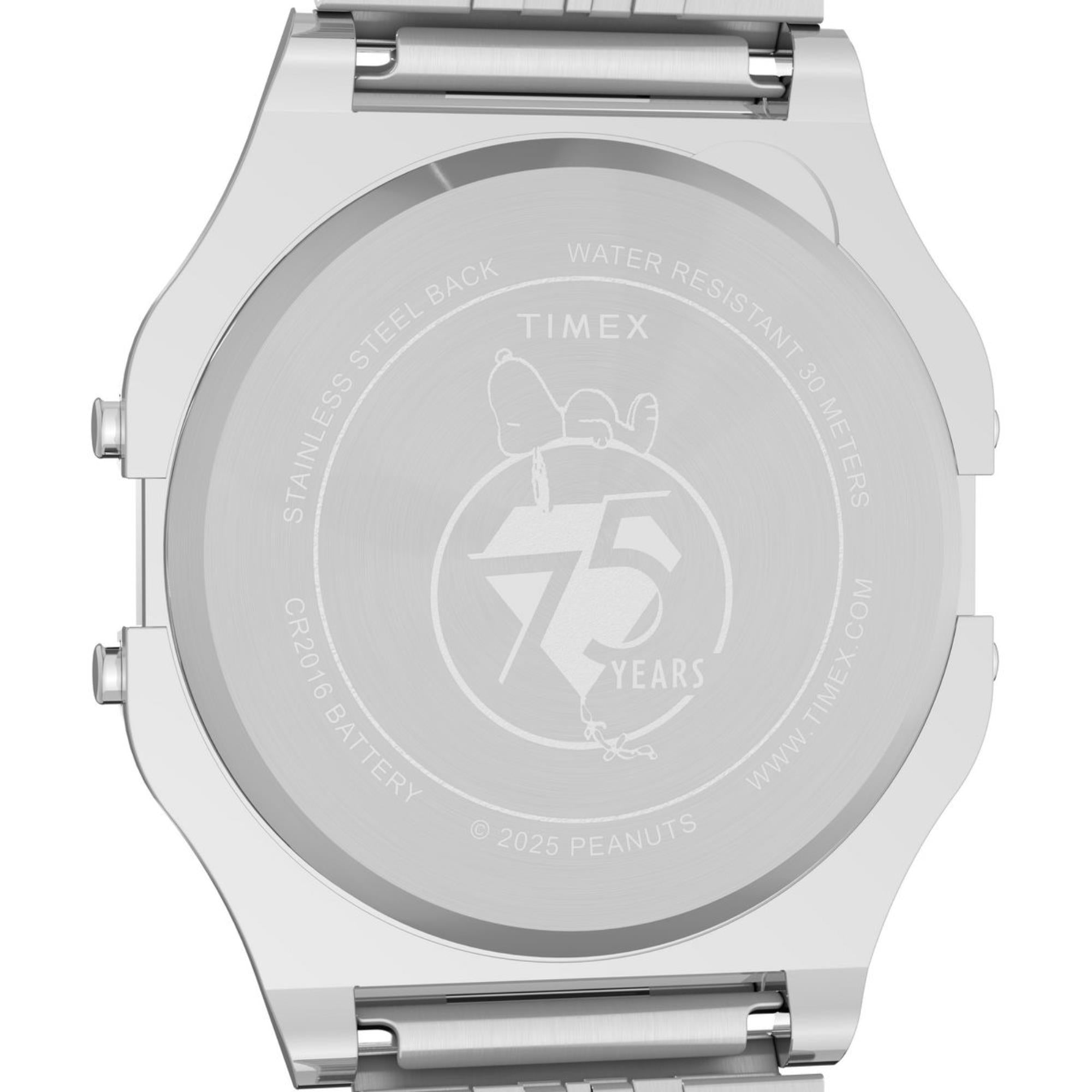 Timex x Peanuts T80 75th Anniversary Edition Digital Stainless Steel Bracelet Men's WatchTW2Y20000