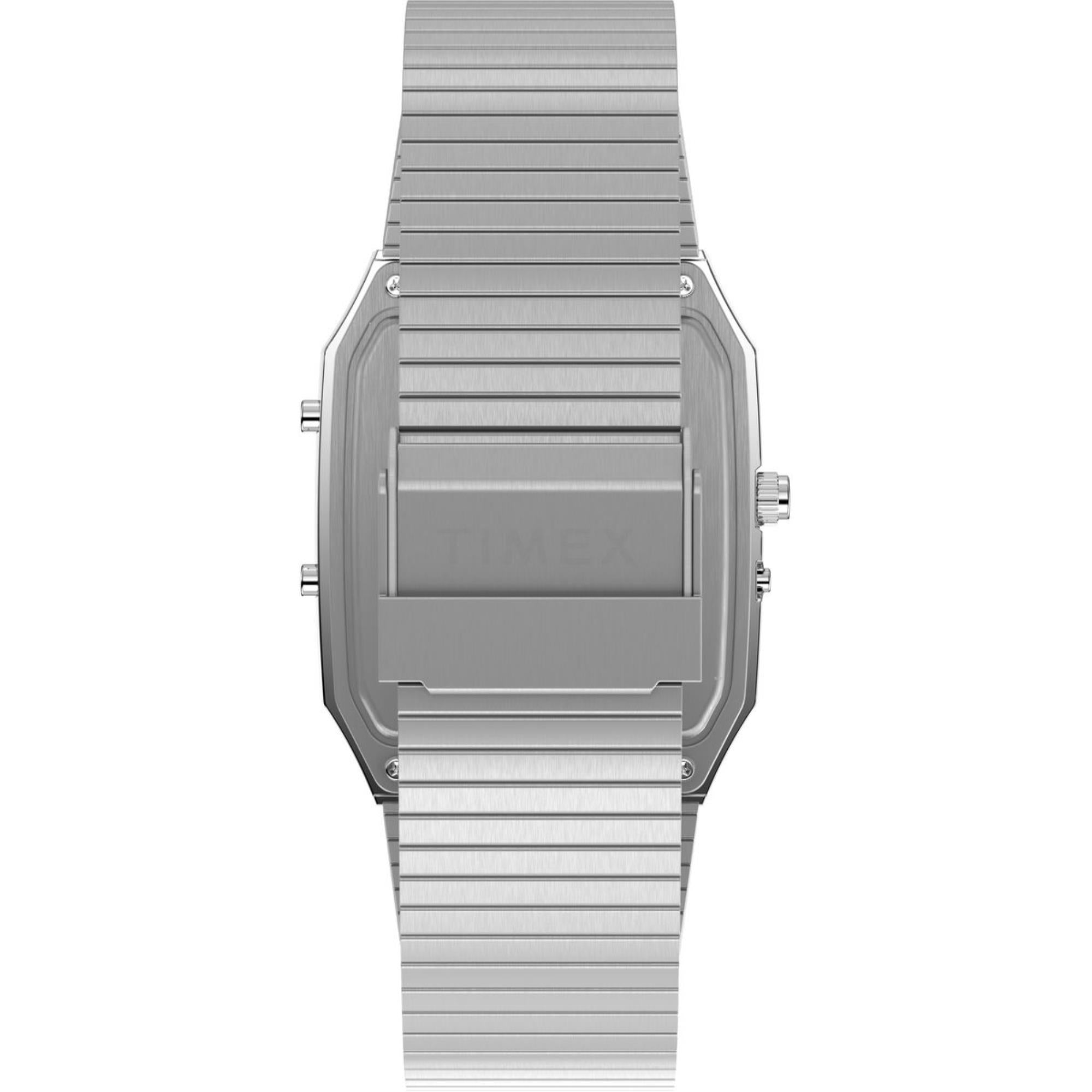 Timex 1982 Dual-Display Black Dial Stainless Steel Bracelet Men's Watch TW2Y05900