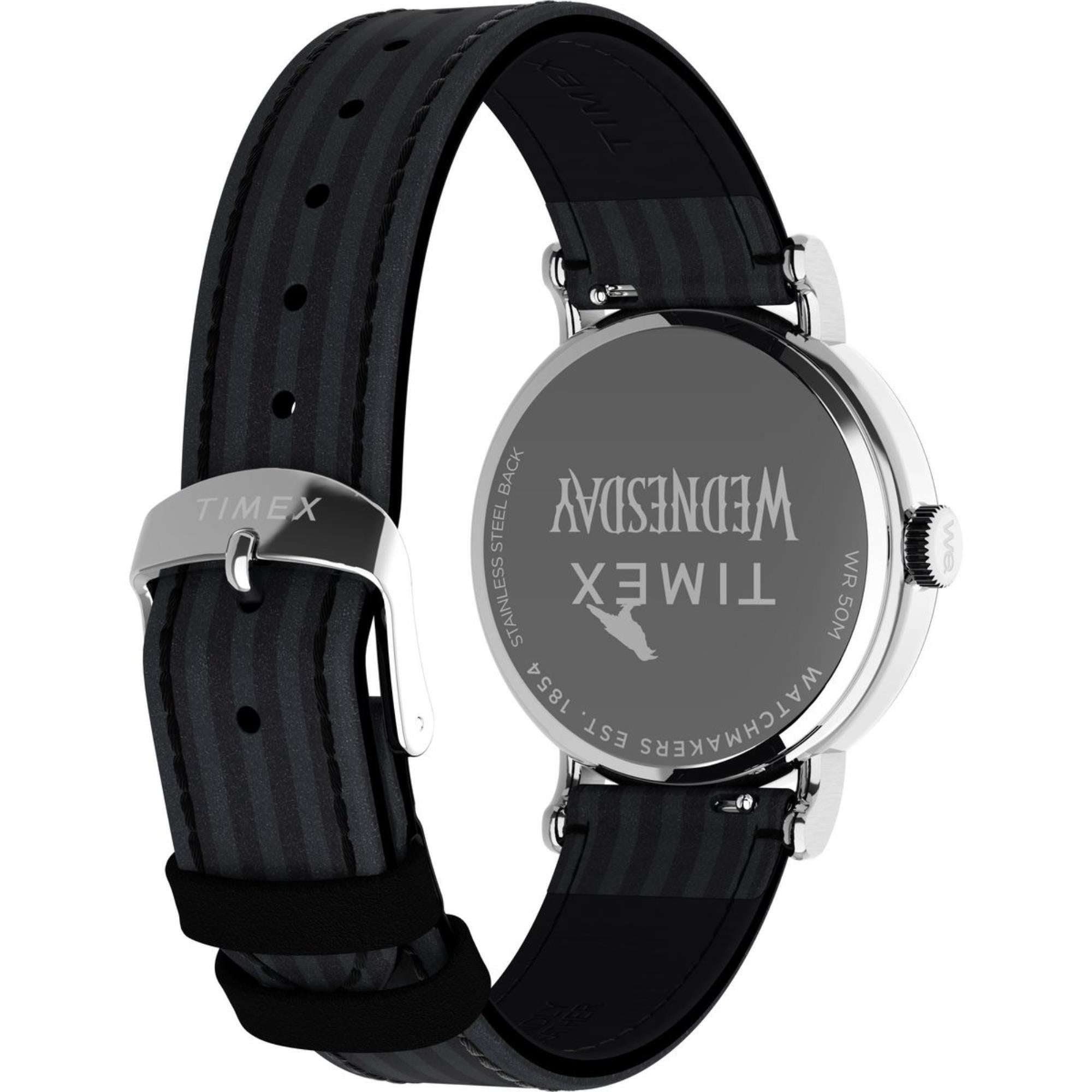 Timex Lab X Wednesday Weekender White Dial Leather Strap Women's Watch TW2Y19400