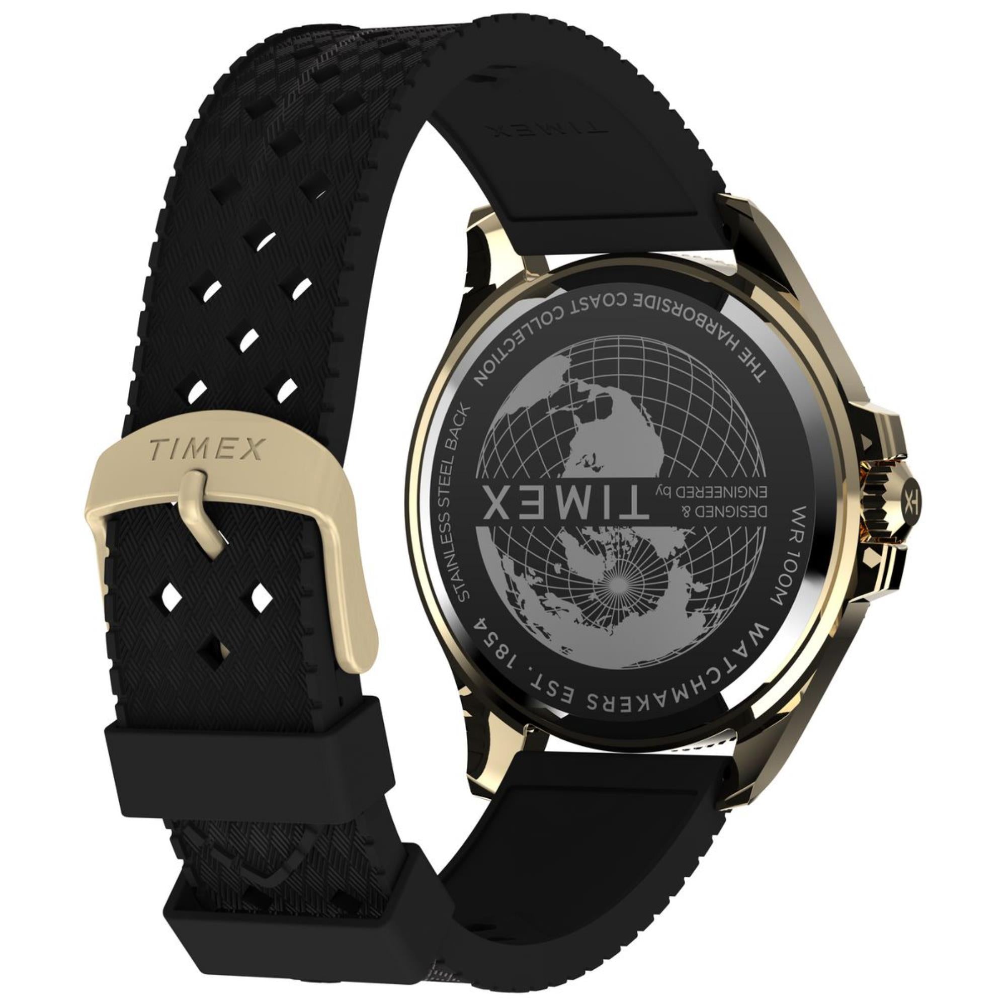 Timex Trend Harborside Coast Green Dial Rubber Strap Men's Watch TW2Y05300