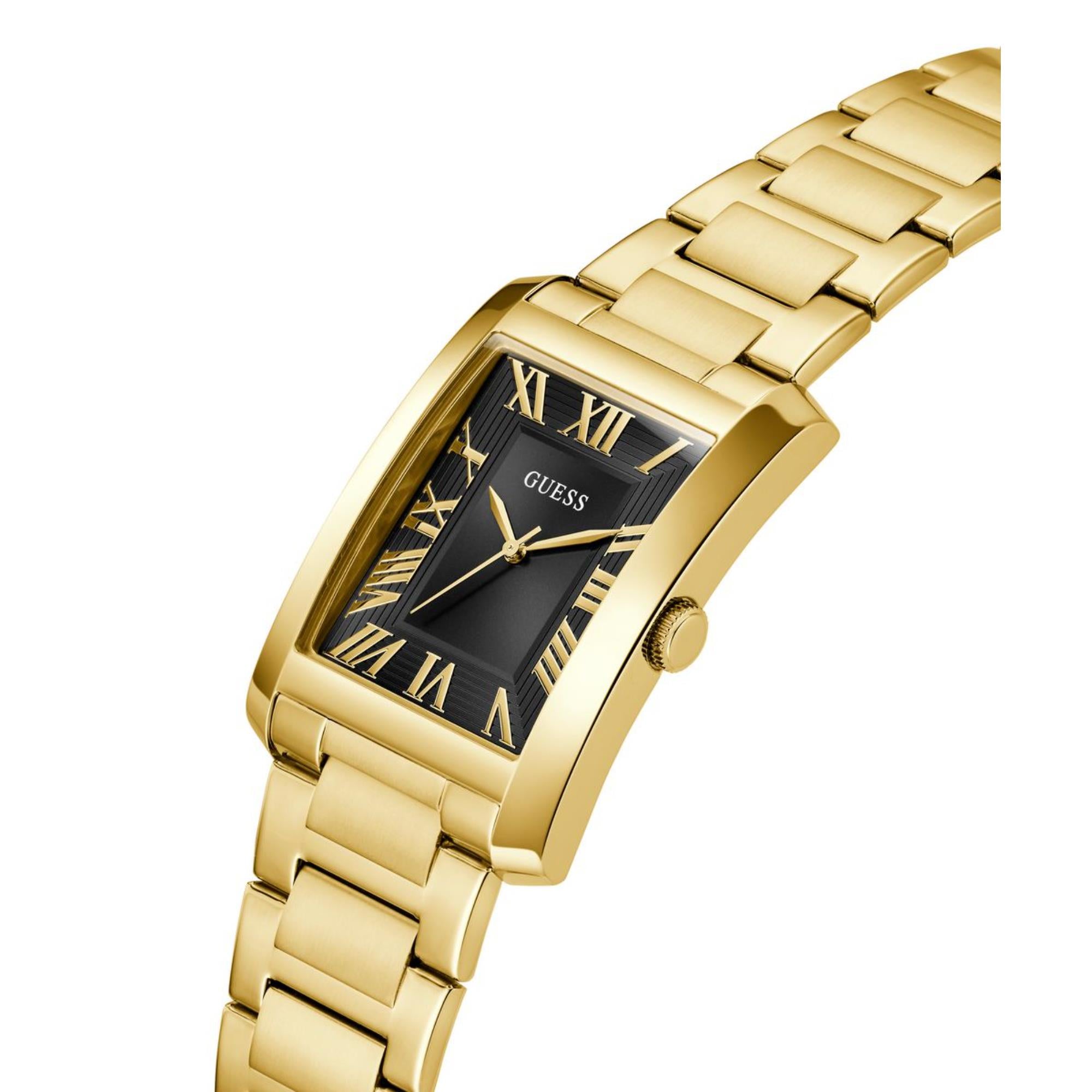Guess Clyde Black Dial Stainless Steel Strap Men's Watch GW0896G2