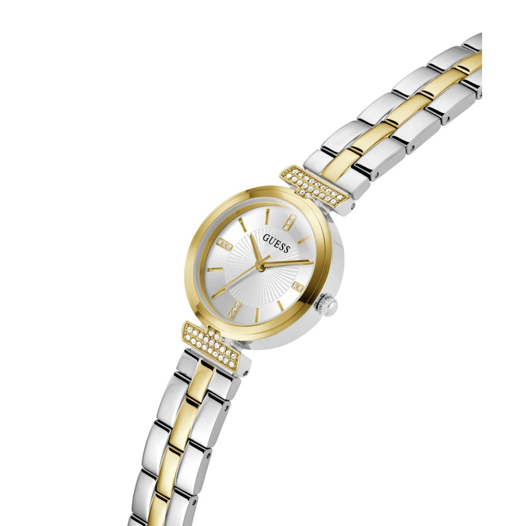 Guess Array Silver Dial Stainless Steel Strap Women's Watch GW0762L5