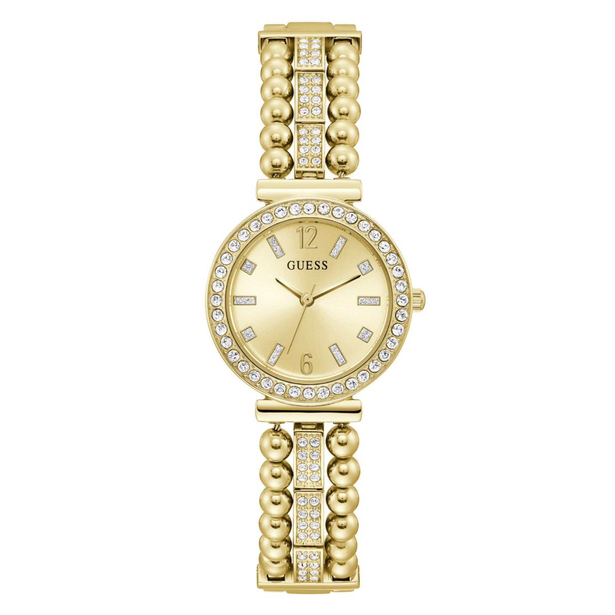 Guess Gala Champagne Dial Stainless Steel Strap Women's Watch GW0401L2