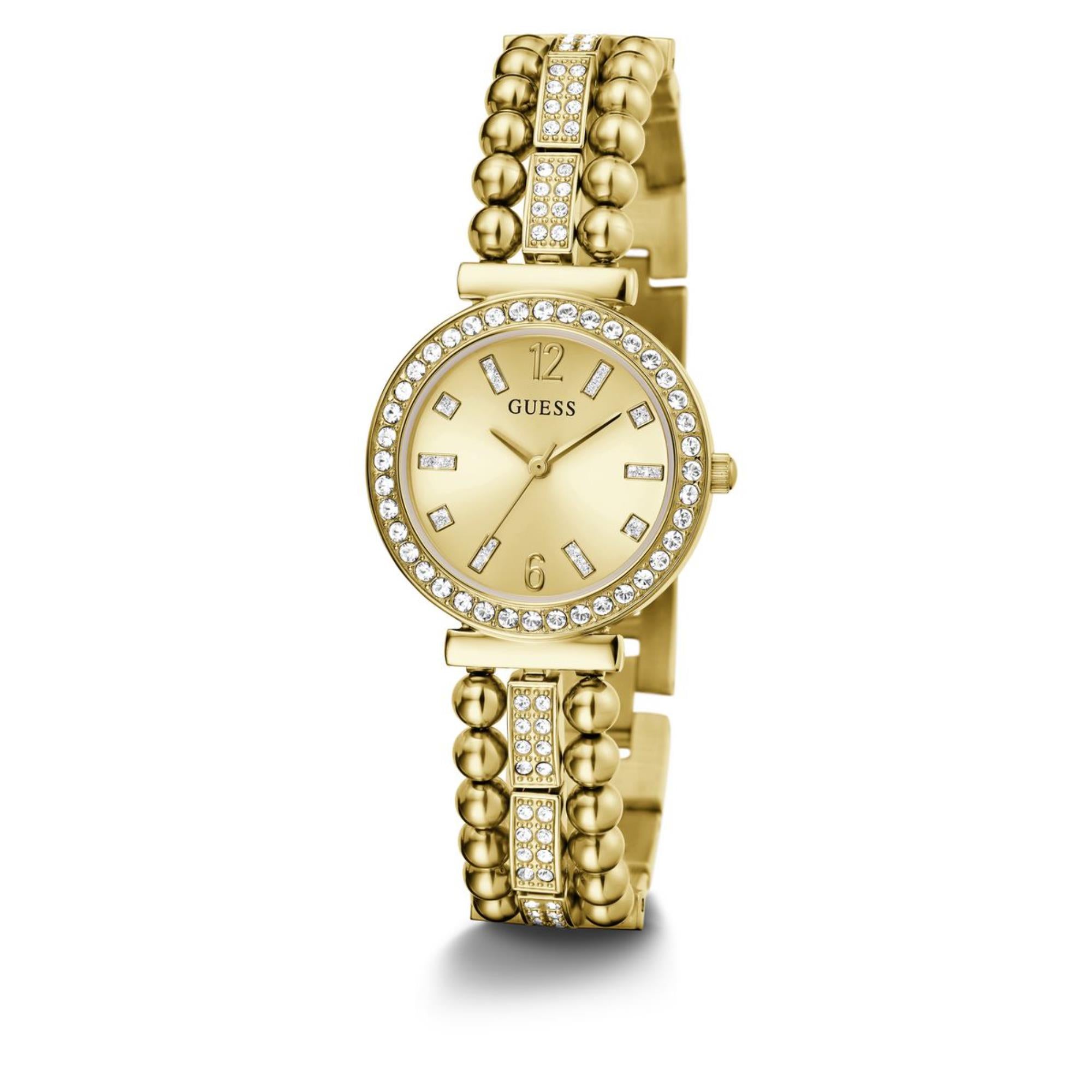Guess Gala Champagne Dial Stainless Steel Strap Women's Watch GW0401L2