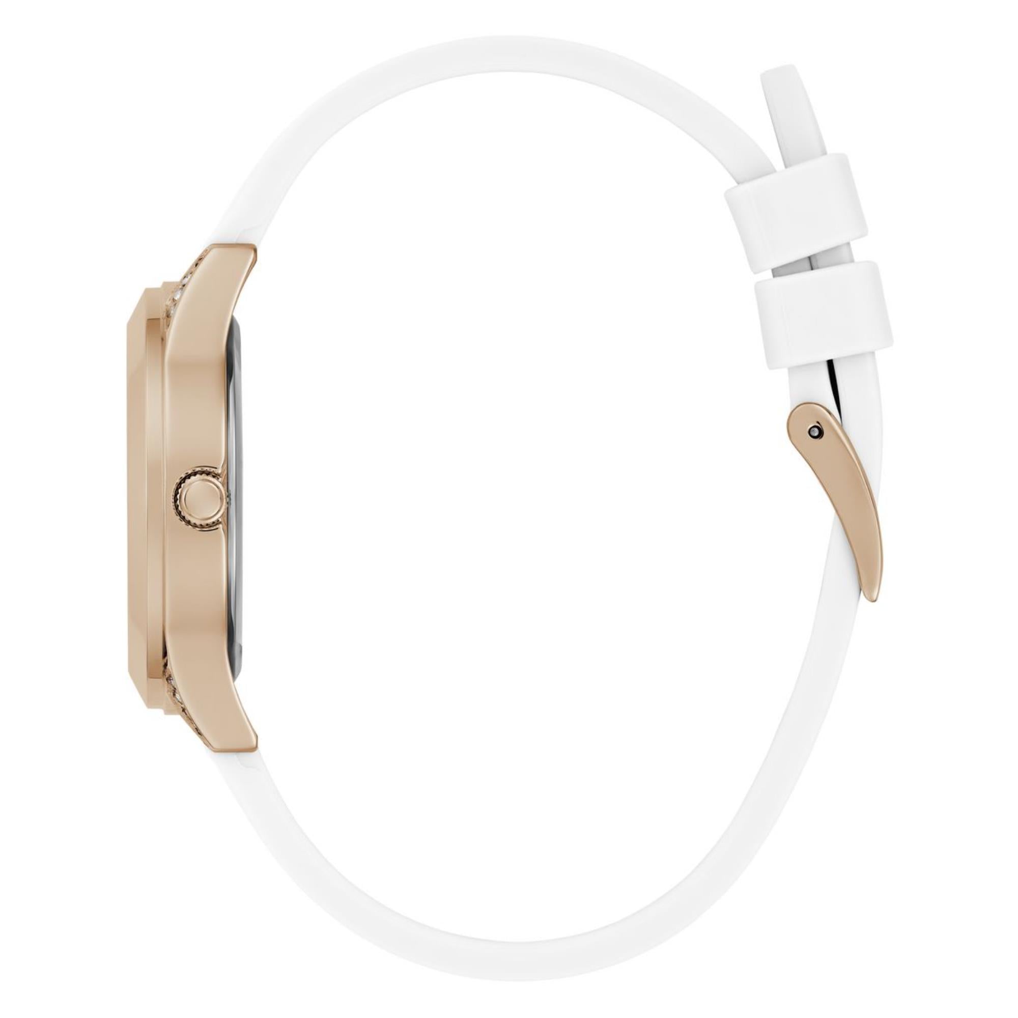 Guess Mini Wonderlust White Dial Silicone Strap Women's Watch GW0678L4