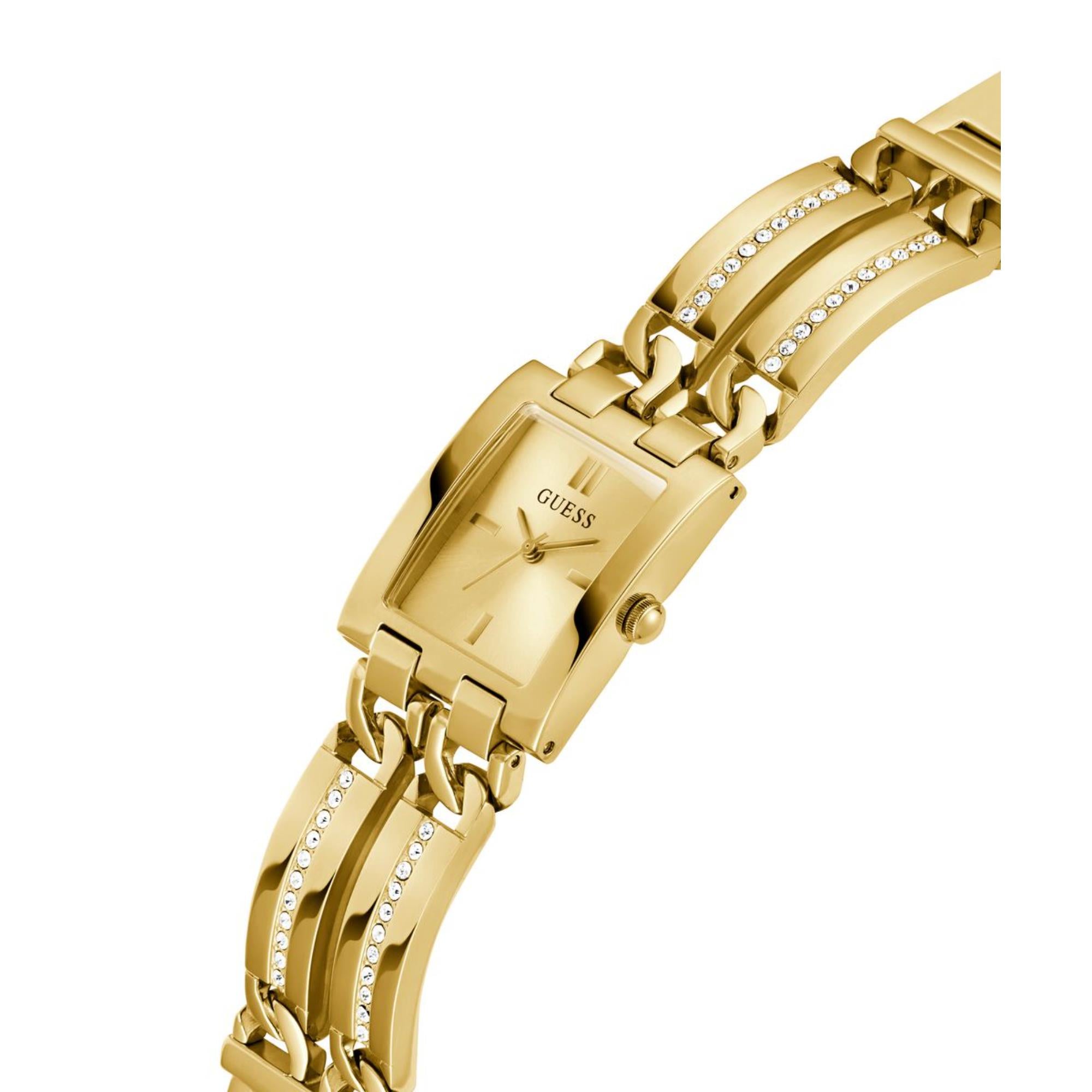 Guess Mod ID Champagne Dial Stainless Steel Strap Women's Watch GW0668L2