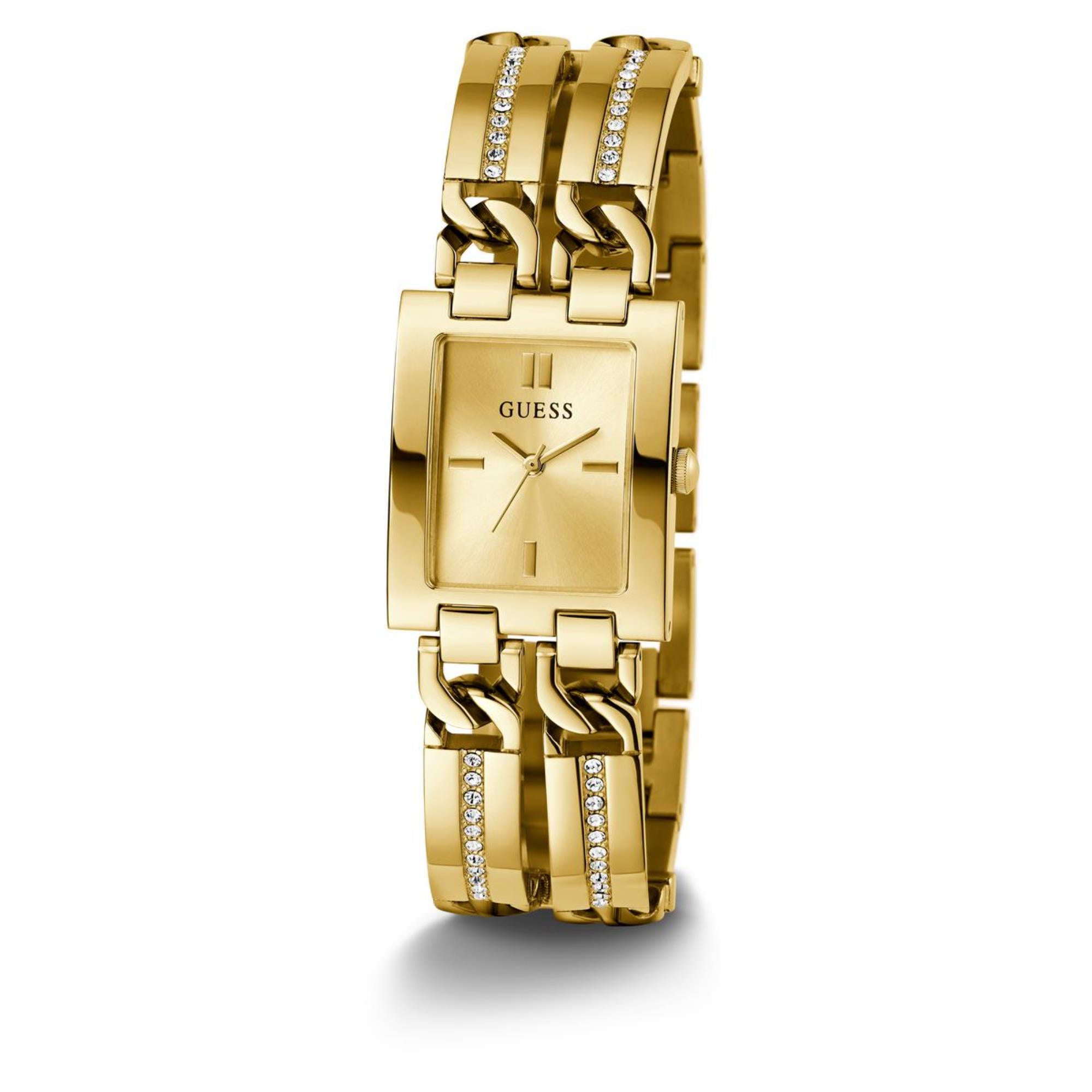 Guess Mod ID Champagne Dial Stainless Steel Strap Women's Watch GW0668L2