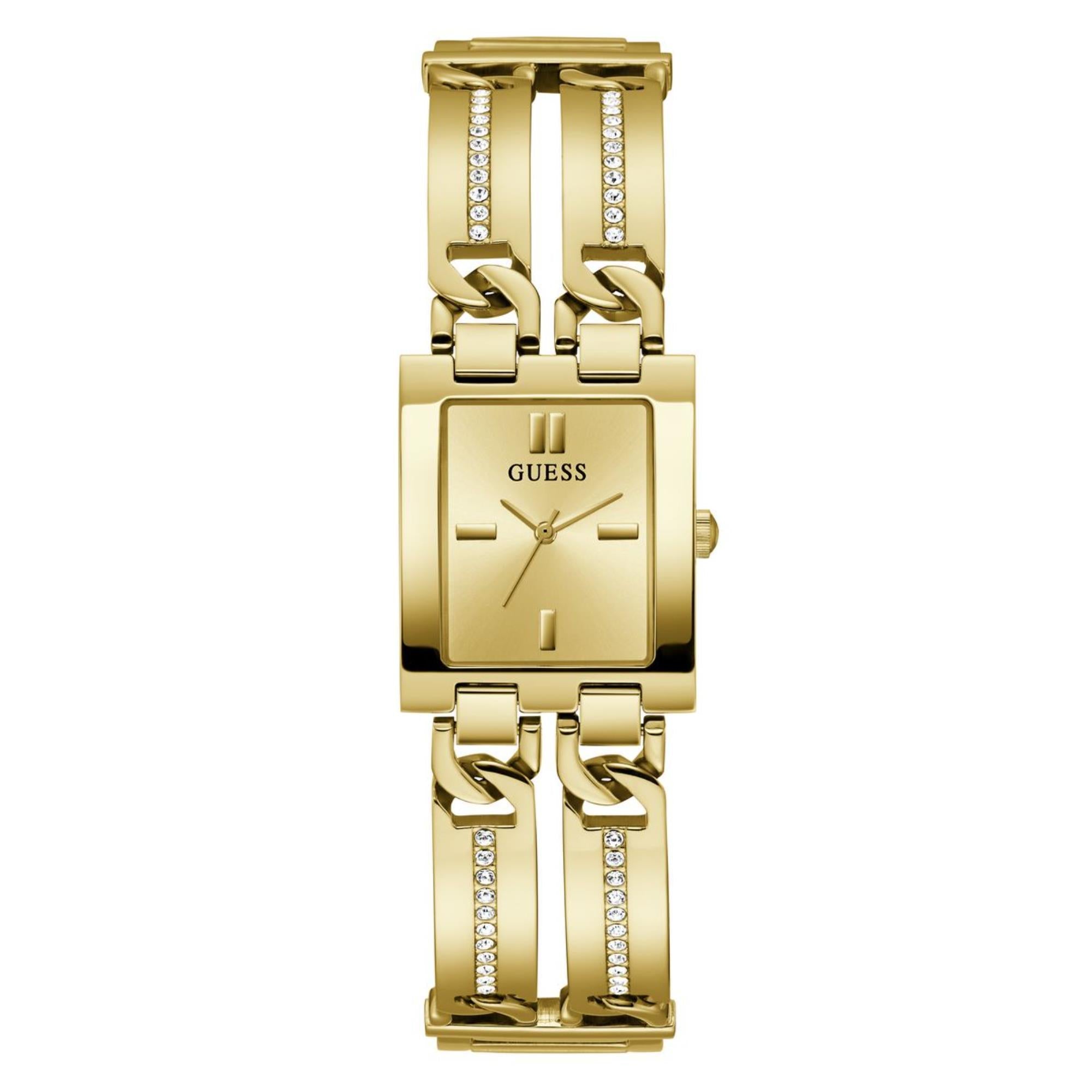 Guess Mod ID Champagne Dial Stainless Steel Strap Women's Watch GW0668L2