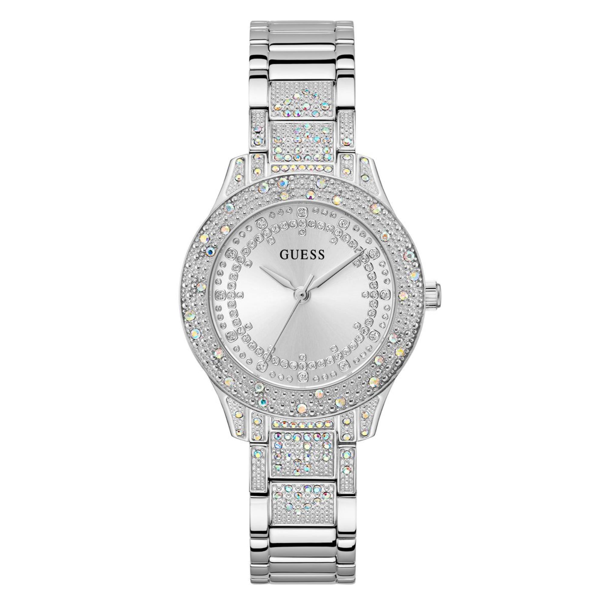 Guess Shooting Star Silver Dial Stainless Steel Strap Women's Watch GW0746L1