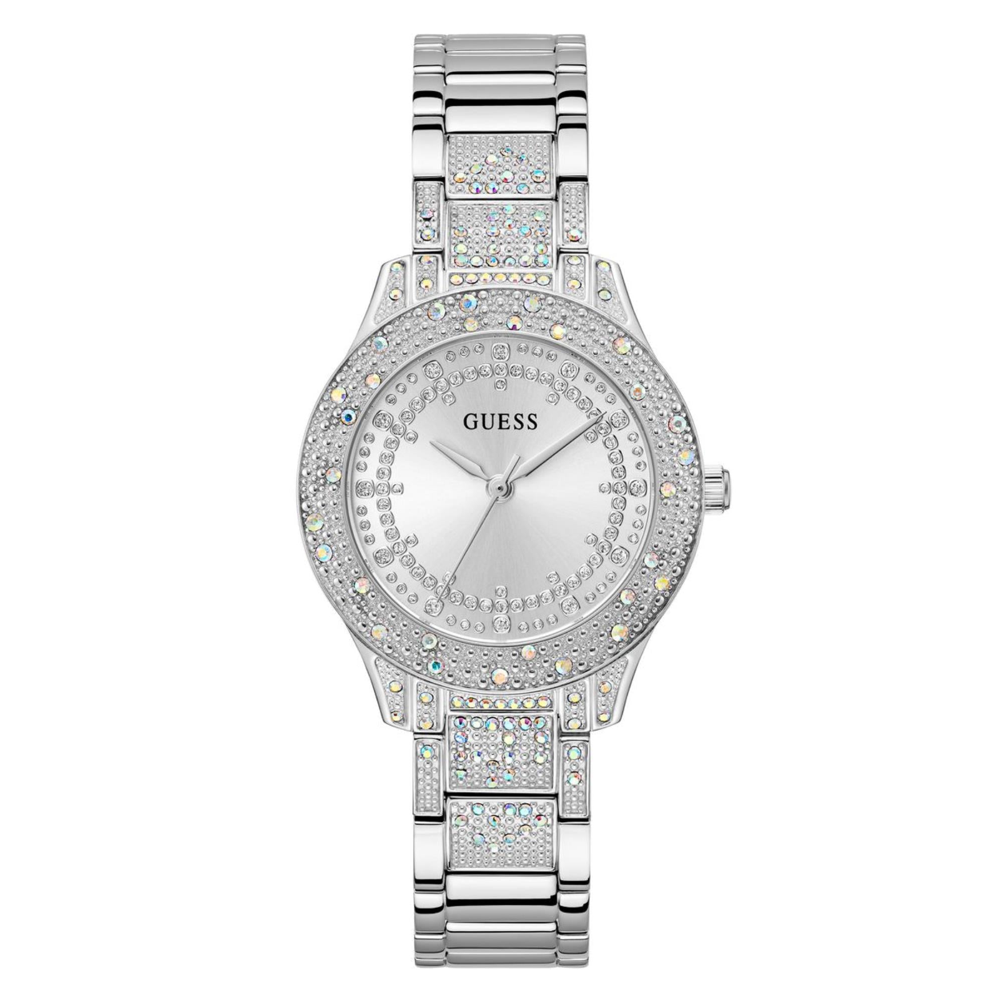 Guess Shooting Star Silver Dial Stainless Steel Strap Women's Watch GW0746L1