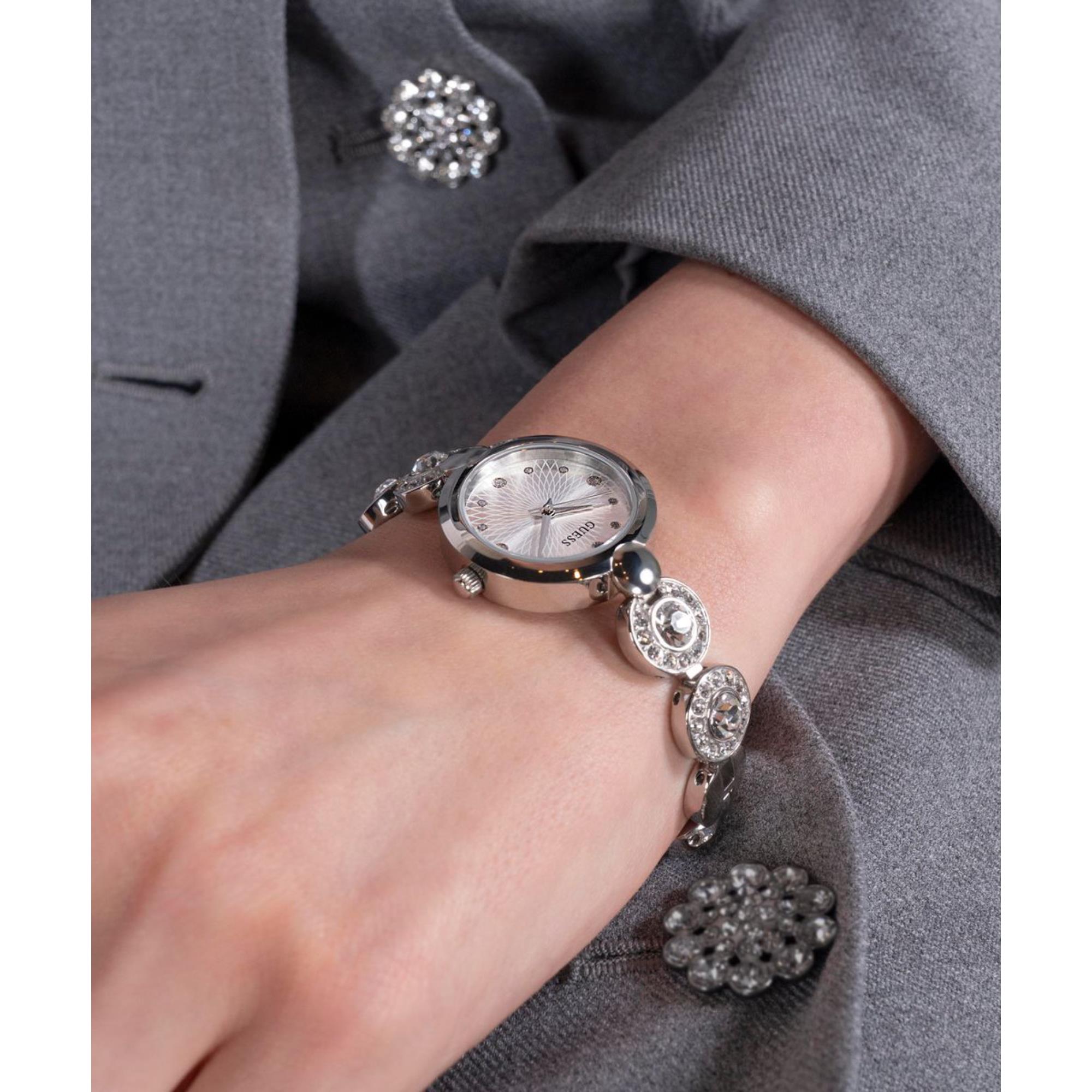 Guess Stardom Silver Dial Stainless Steel Strap Women's Watch GW0757L1