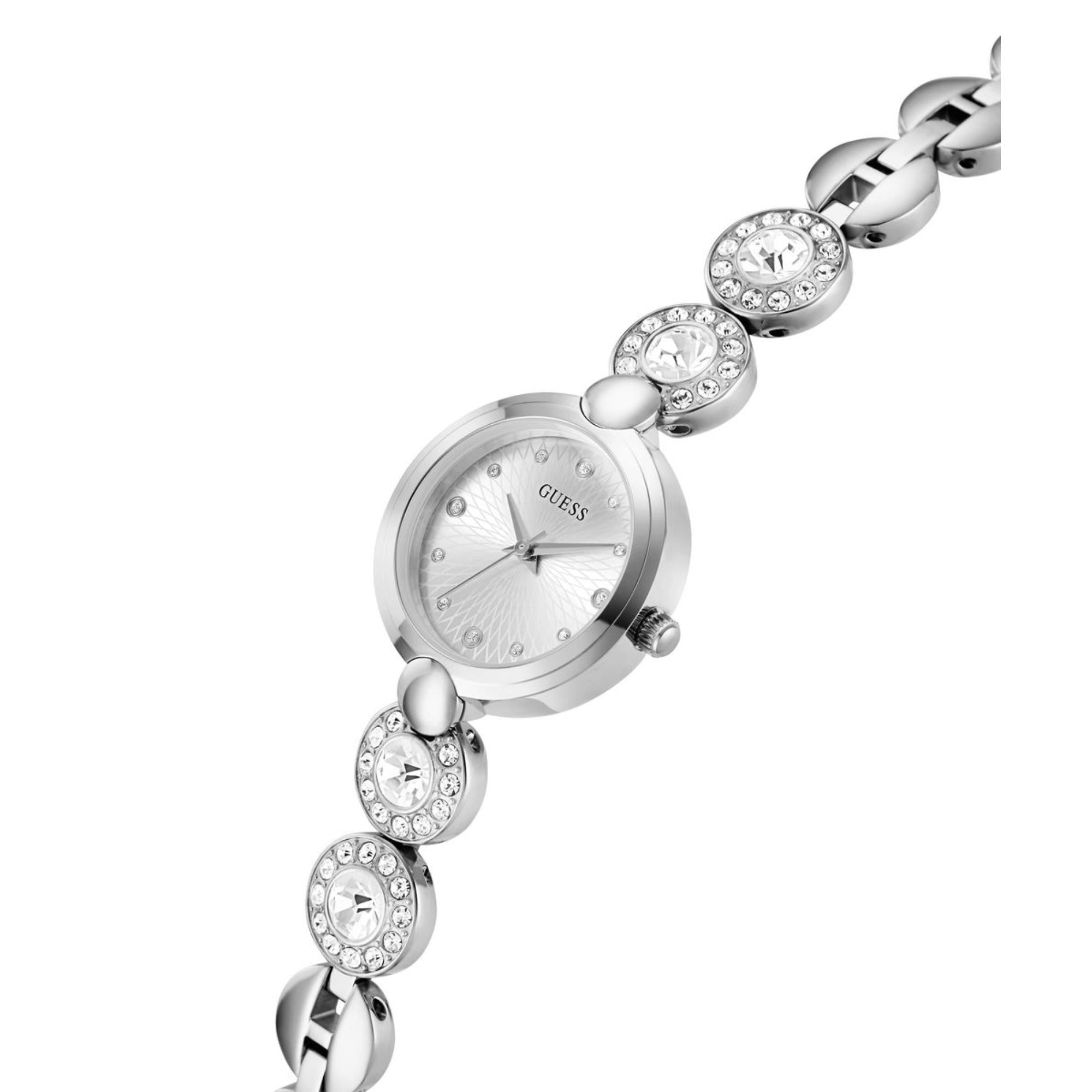 Guess Stardom Silver Dial Stainless Steel Strap Women's Watch GW0757L1