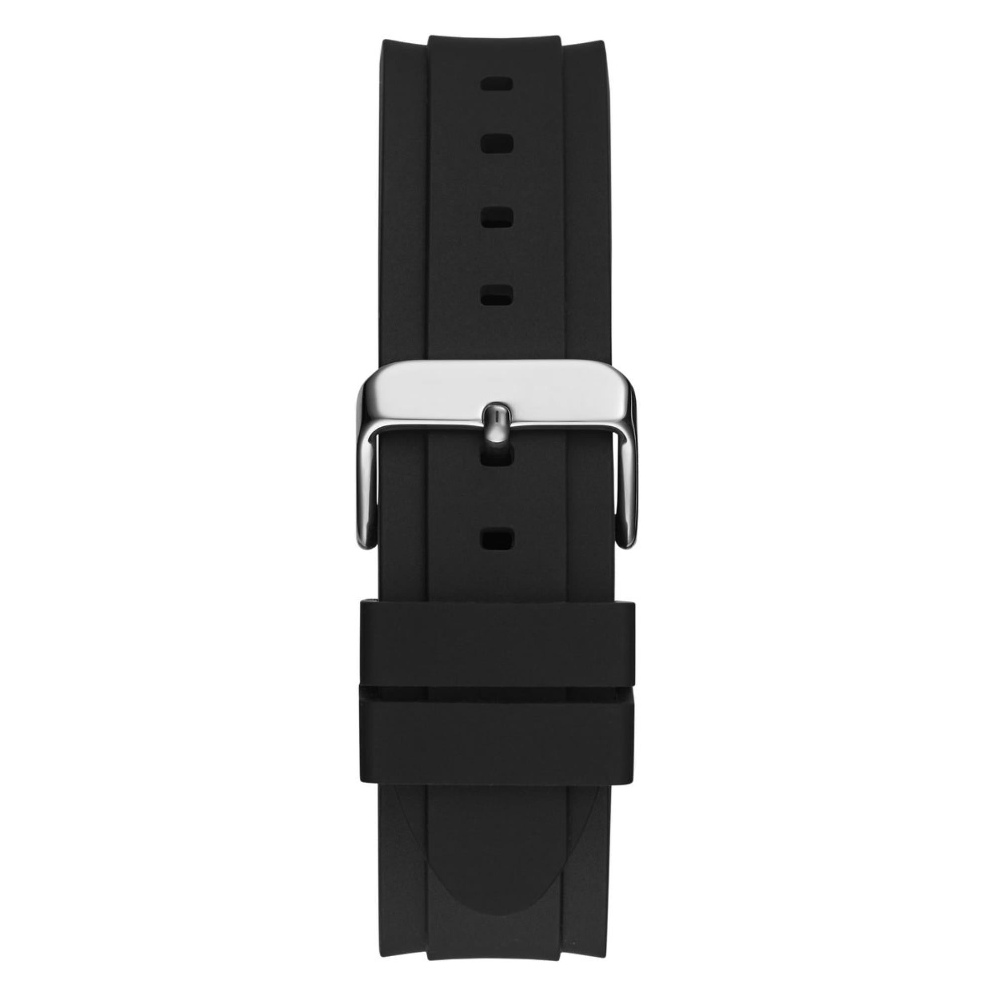 Guess Parker Black Dial Silicone Strap Men's Watch GW0708G1