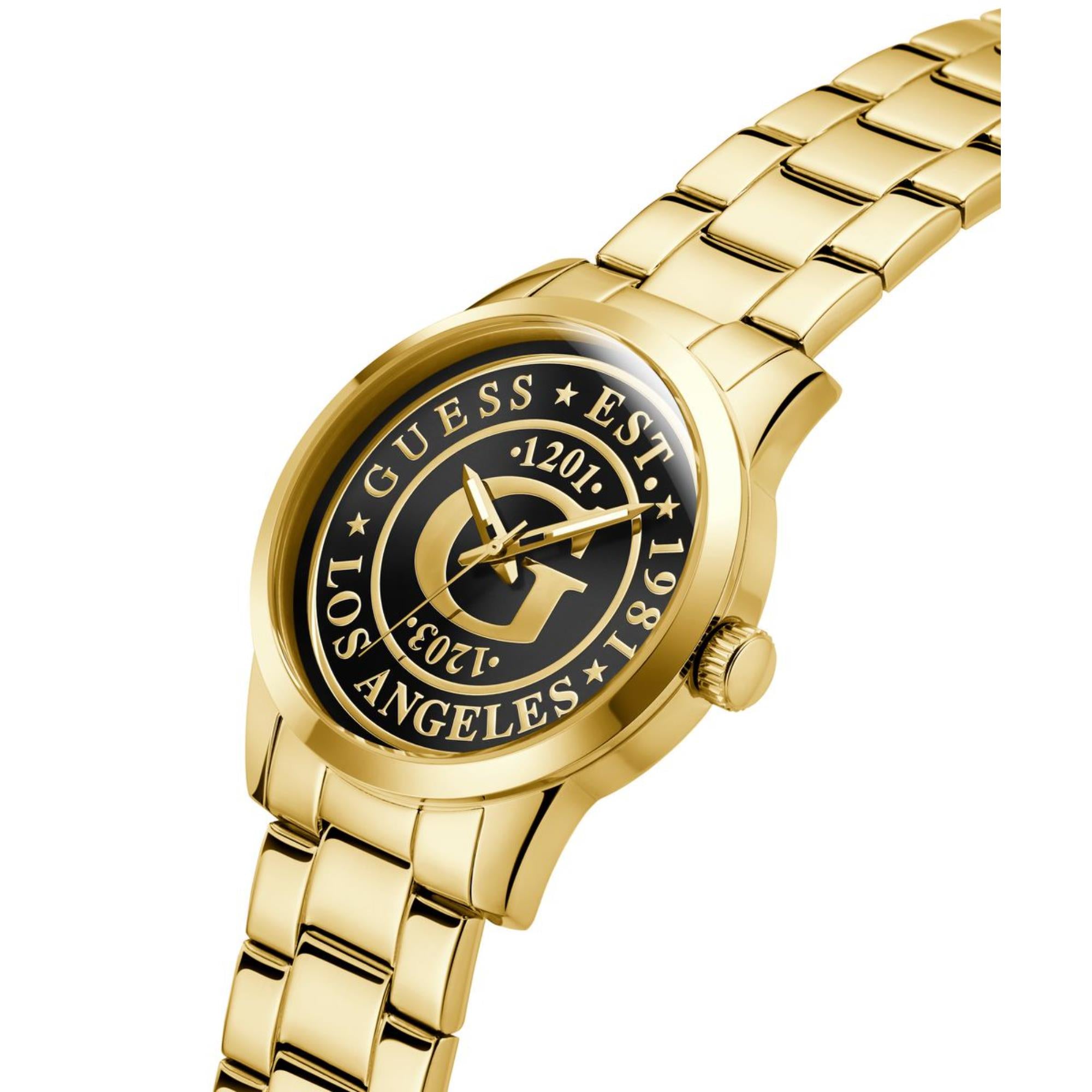 Guess Collegiate Black Dial Stainless Steel Strap Men's Watch GW0888G2