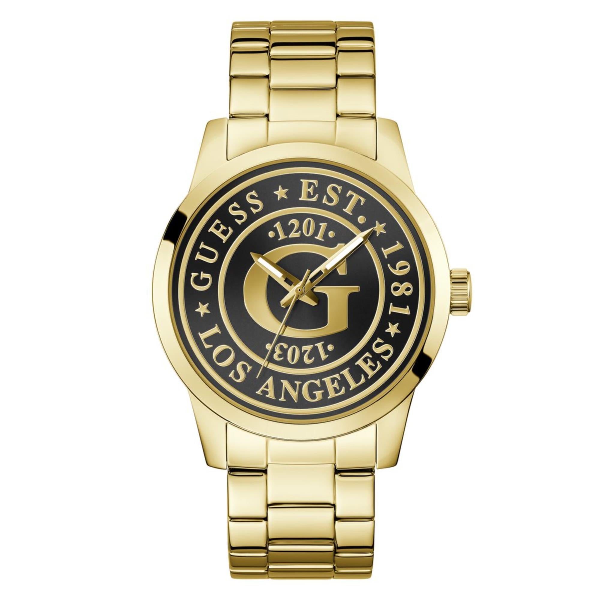 Guess Collegiate Black Dial Stainless Steel Strap Men's Watch GW0888G2