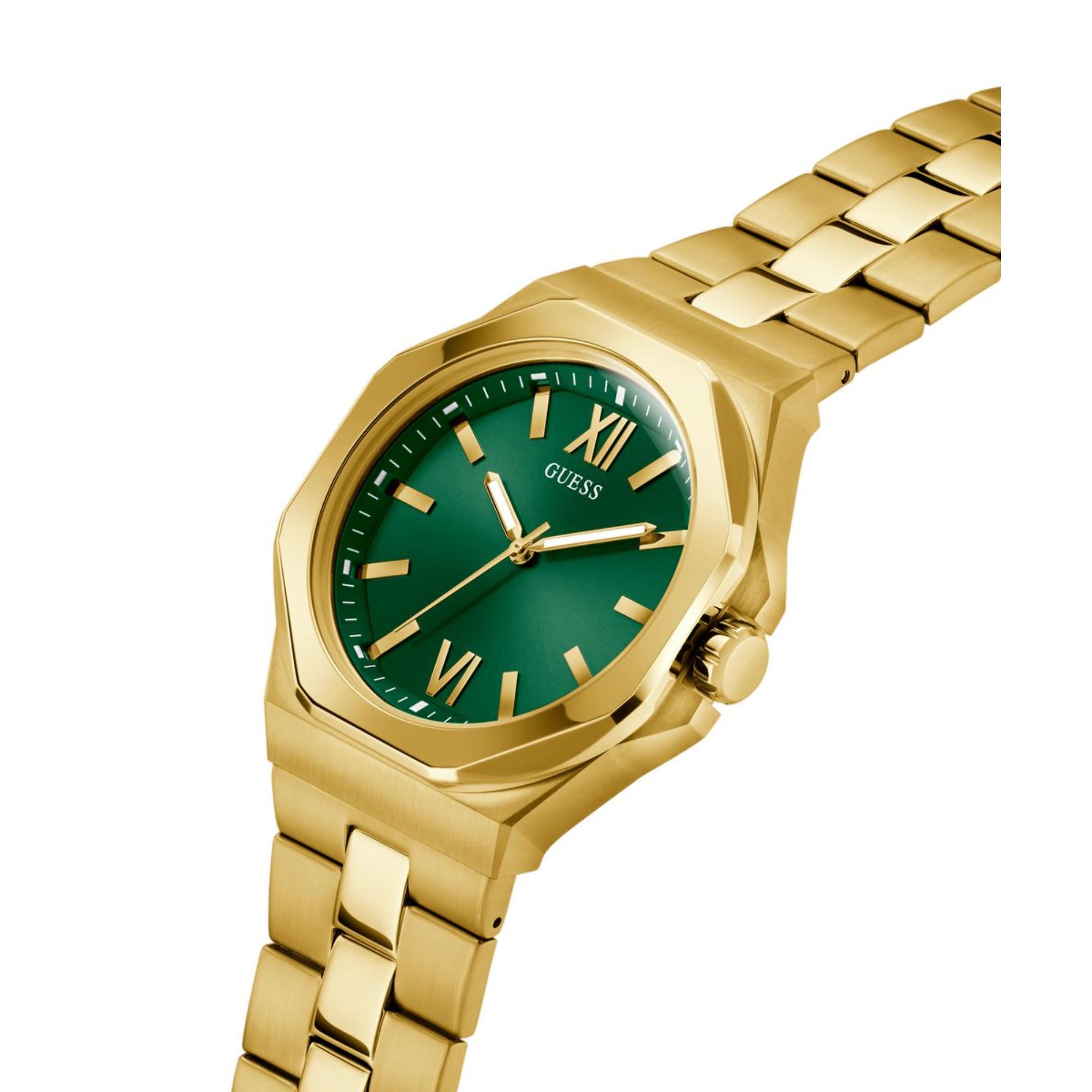 Guess Emperor Green Dial Stainless Steel Strap Men's Watch GW0849G2