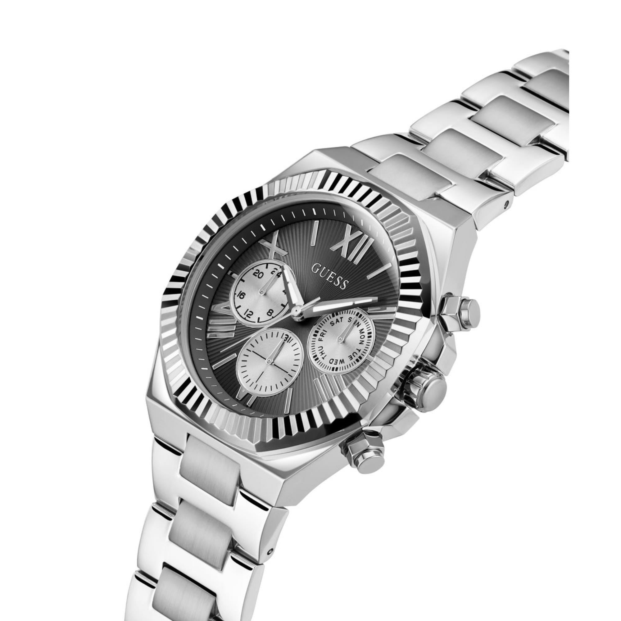 Guess Multifunction Black Dial Stainless Steel Strap Men's Watch GW0703G1